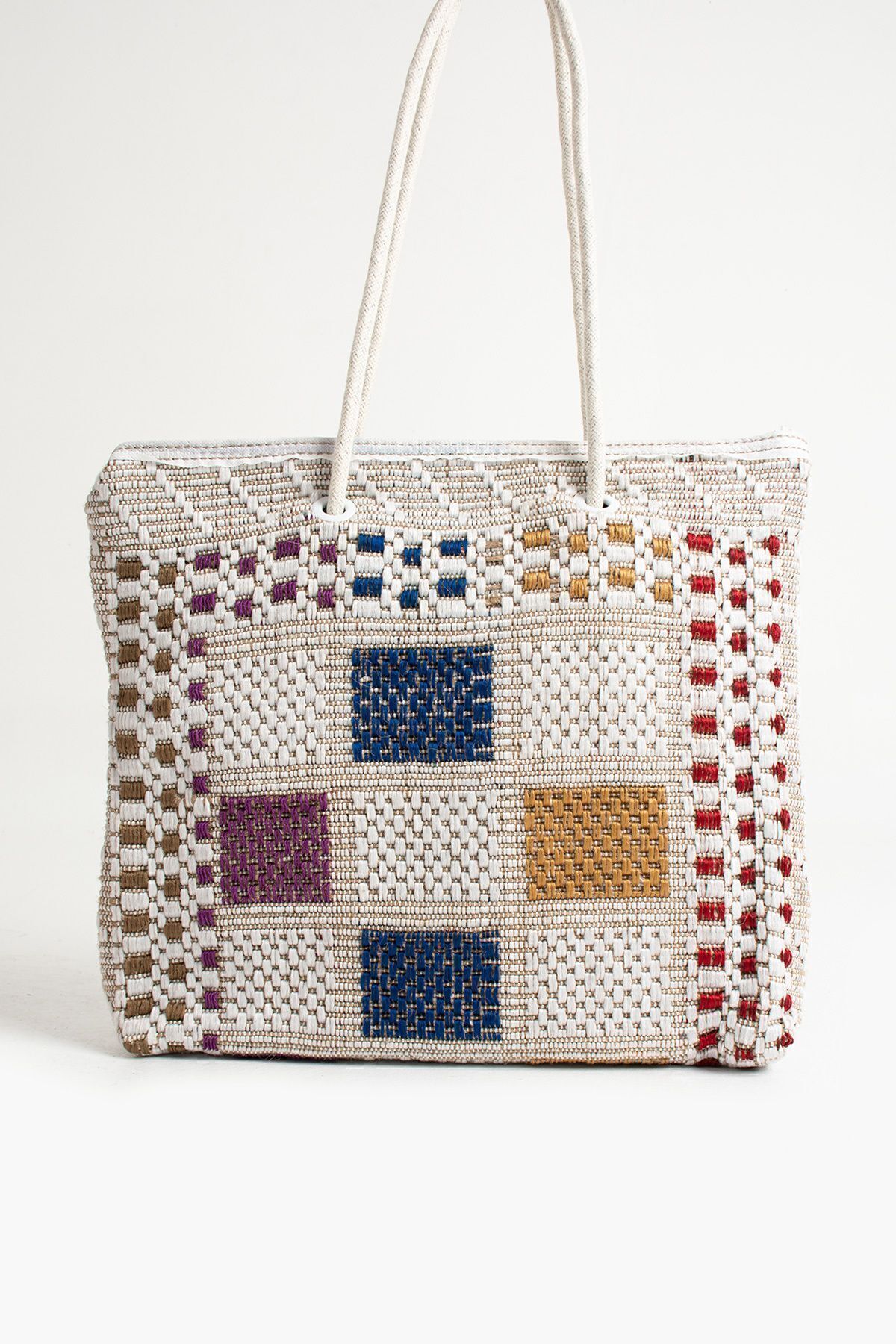 Moda Devrin-Medium Size Patterned Zippered Travel Market Picnic Beach Bag (Pattern is Variable) 8