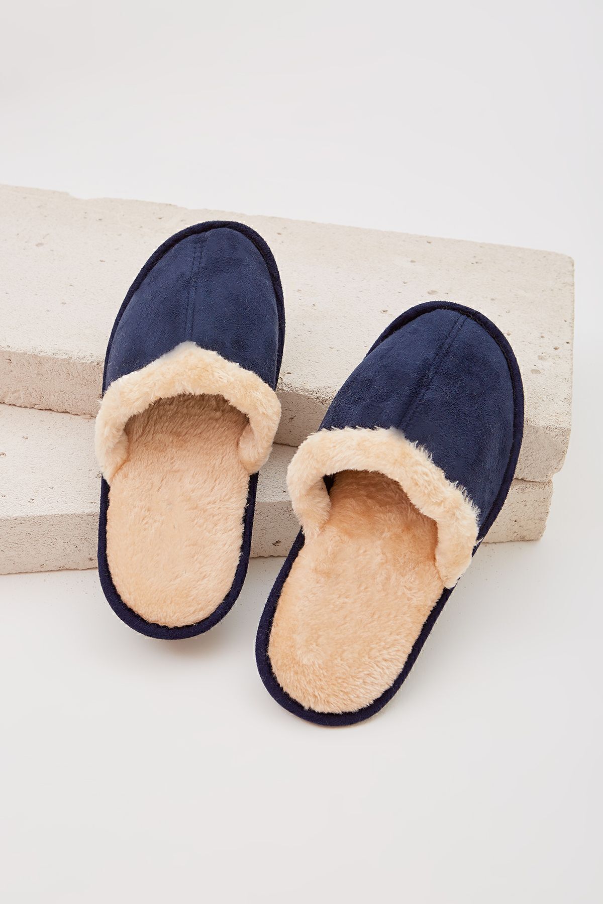 Moda Devrin-3 Pack Closed Front Fur Inside Slippers Home Slippers Dowry Bundle Set (Narrow Fit) 5