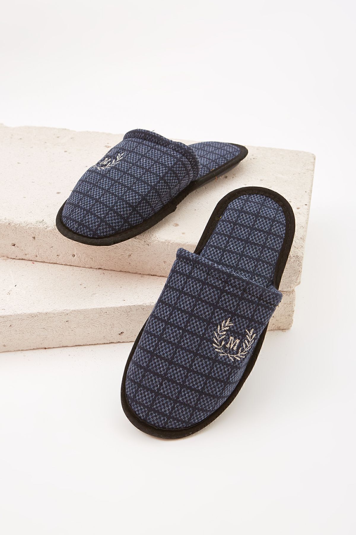 Moda Devrin-Navy Blue M Home Παντόφλες Χειμερινές Παντόφλες Guest Slippers 4