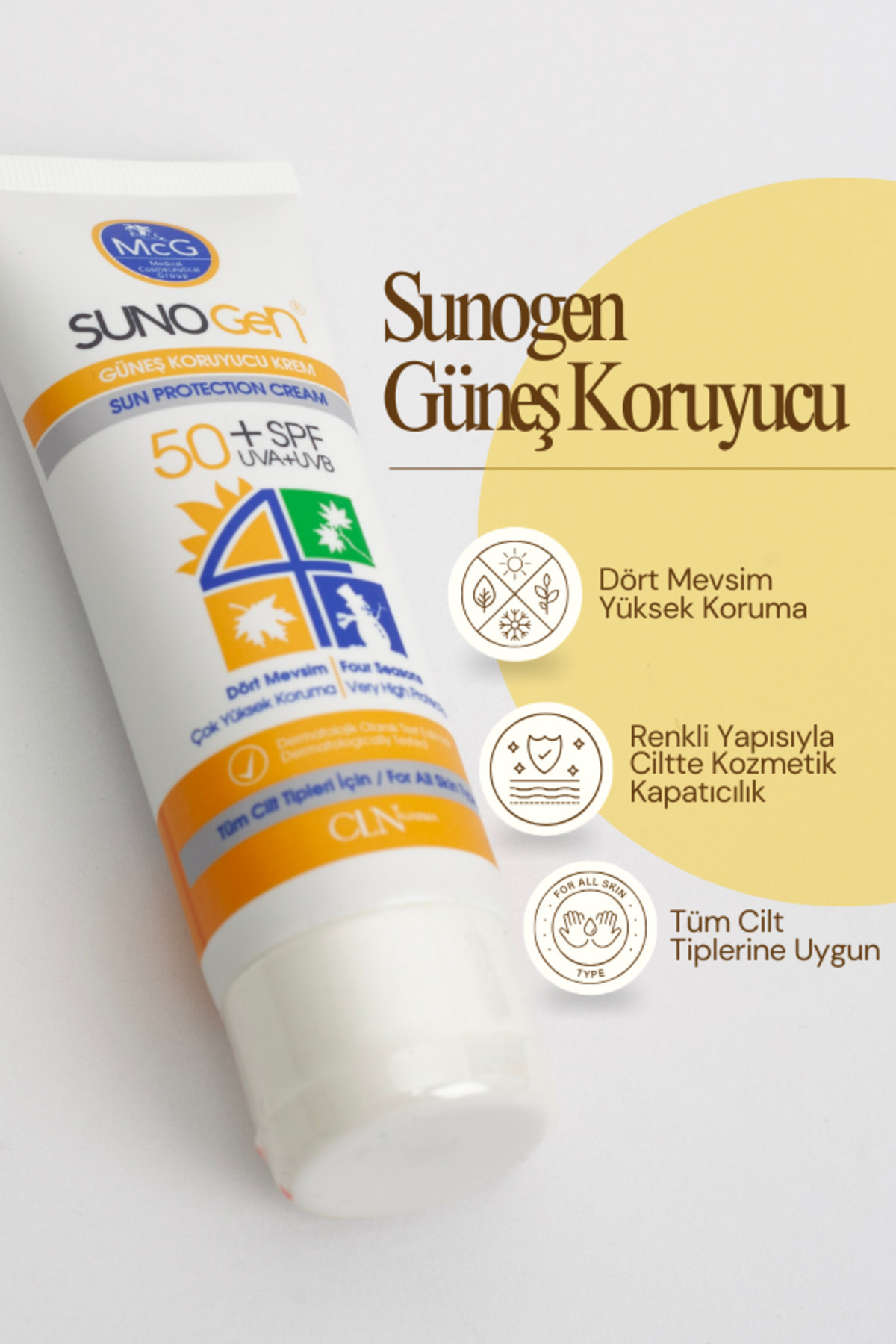 MCG Sunogen Güneş Koruyucu Krem 75 ml fotoğrafı 3 (önizleme)