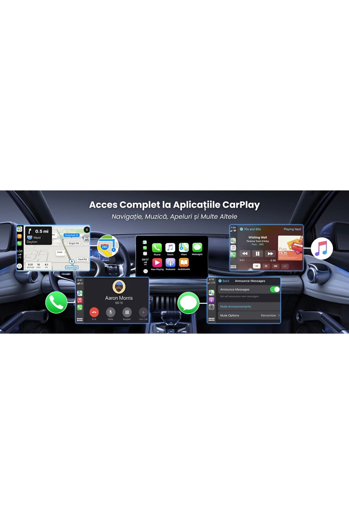 Vala Tech-Adaptor Auto Carplay/android Auto ®️, Wireless, Plug&play,ios10 Android 11 6
