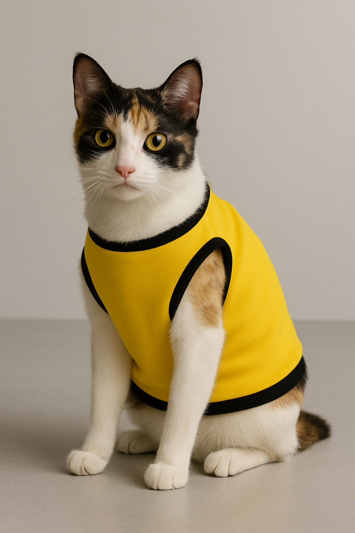着せ替え服・アウトフィット cat Monopetz New Season Fleece Dog and Cat Outfit - Size L - Yellow I