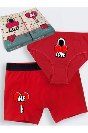 modacix Love Me - Kilit Ve Anahtarı - Sevgiliye Hediyelik Iç Giyim Kombini Be...