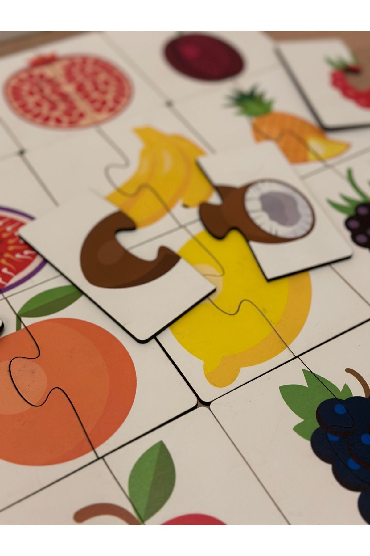 Bellacasa Meyve Sebze Eşleme Puzzle Kartı, Puzzle Eğitici Oyuncak, Montessori Eğitim Oyuncak, Motor Zeka Oyun fotoğrafı 2 (önizleme)
