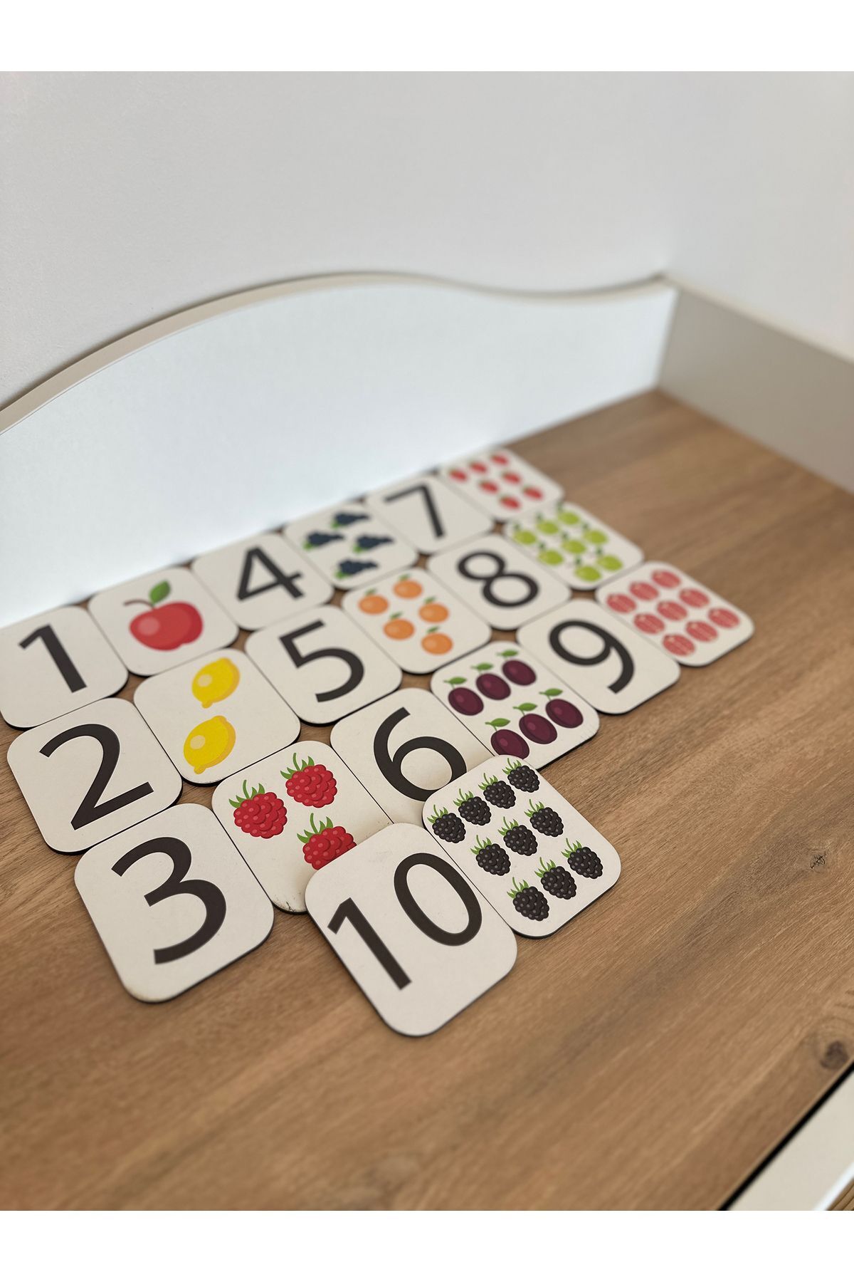 Bellacasa Rakam Eşleme Kartı, Eğitici Oyuncak, Montessori Eğitim Oyuncak, Motor Zeka Oyuncak, Matematik, Sayı fotoğrafı 3 (önizleme)