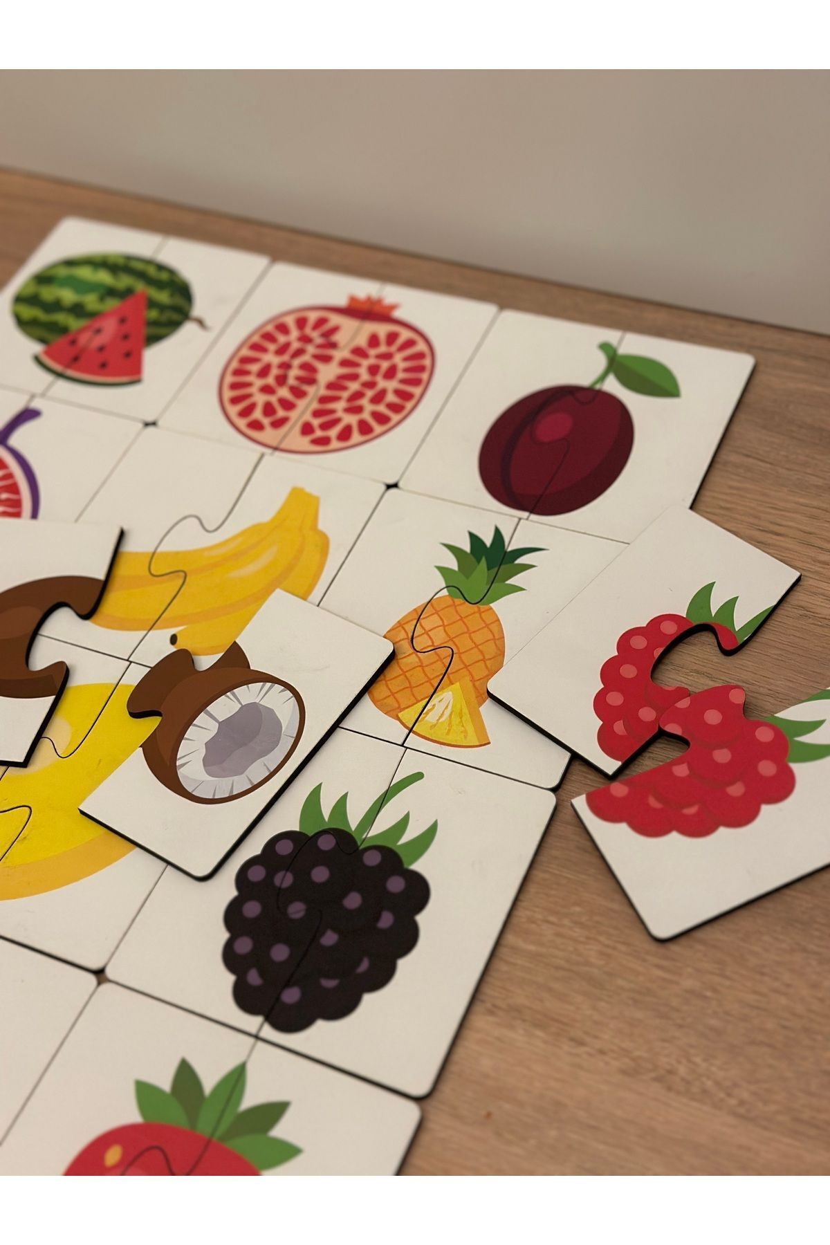 Bellacasa Meyve Sebze Eşleme Puzzle Kartı, Puzzle Eğitici Oyuncak, Montessori Eğitim Oyuncak, Motor Zeka Oyun fotoğrafı 3 (önizleme)