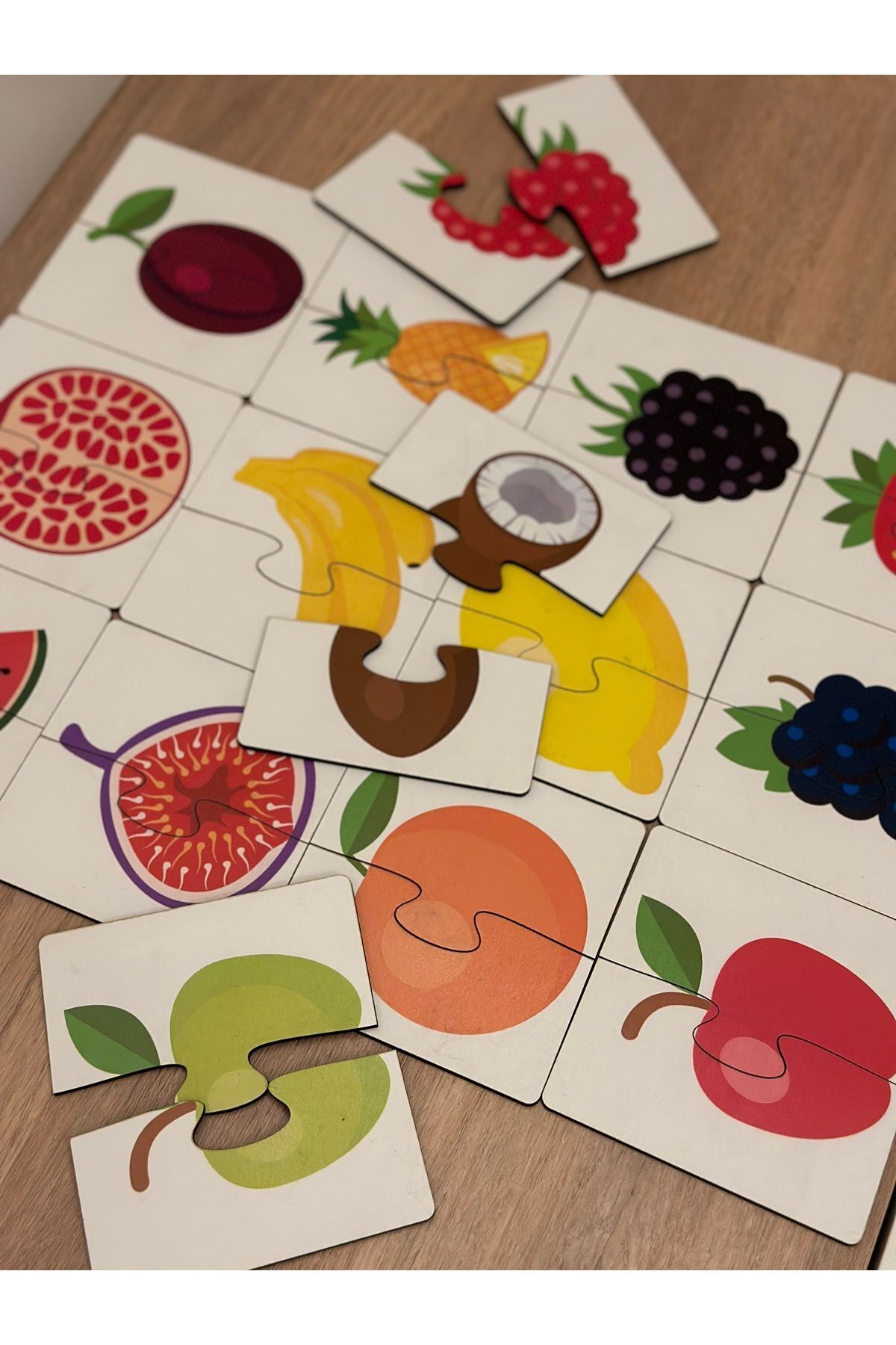 Bellacasa Meyve Sebze Eşleme Puzzle Kartı, Puzzle Eğitici Oyuncak, Montessori Eğitim Oyuncak, Motor Zeka Oyun fotoğrafı 5 (önizleme)