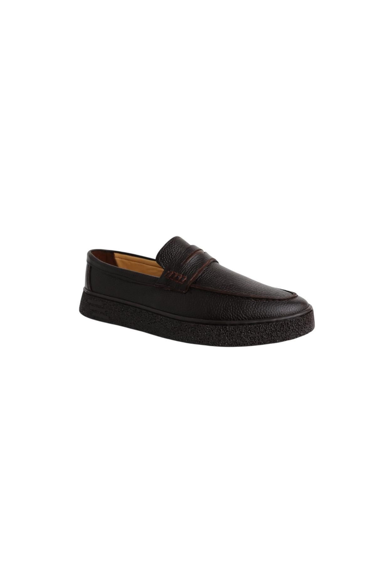 Greyybull Shoes-Coffee Genuine Leather Men's Casual Shoes, Loafer Shoes, Light Shoes 4