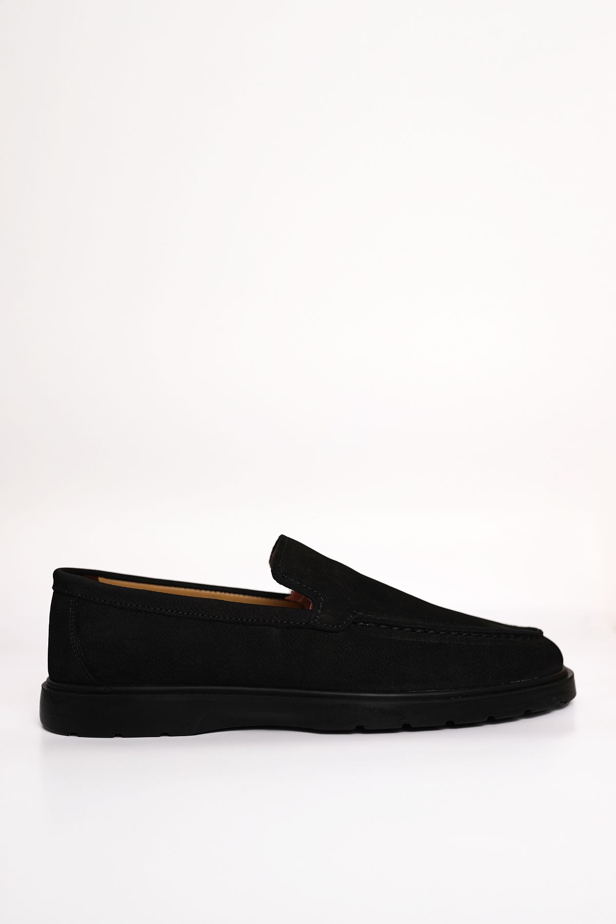 Greyybull Shoes-Black Black Nubuck Daily Rok Loafer Shoes-Black Summer Light Comfortable Shoes 1