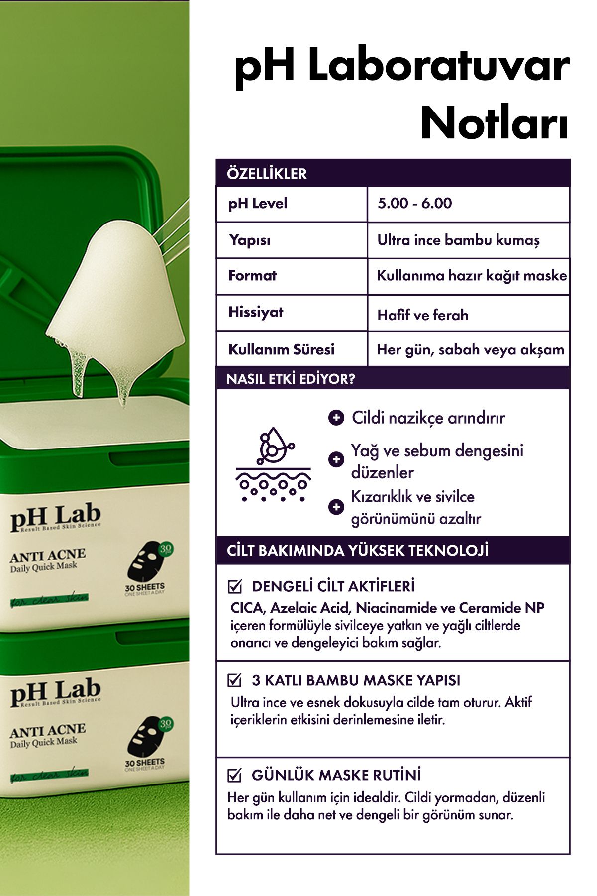 Ph Lab-Phlab Anti Acne Daily Quick Daily Mask of 30 7