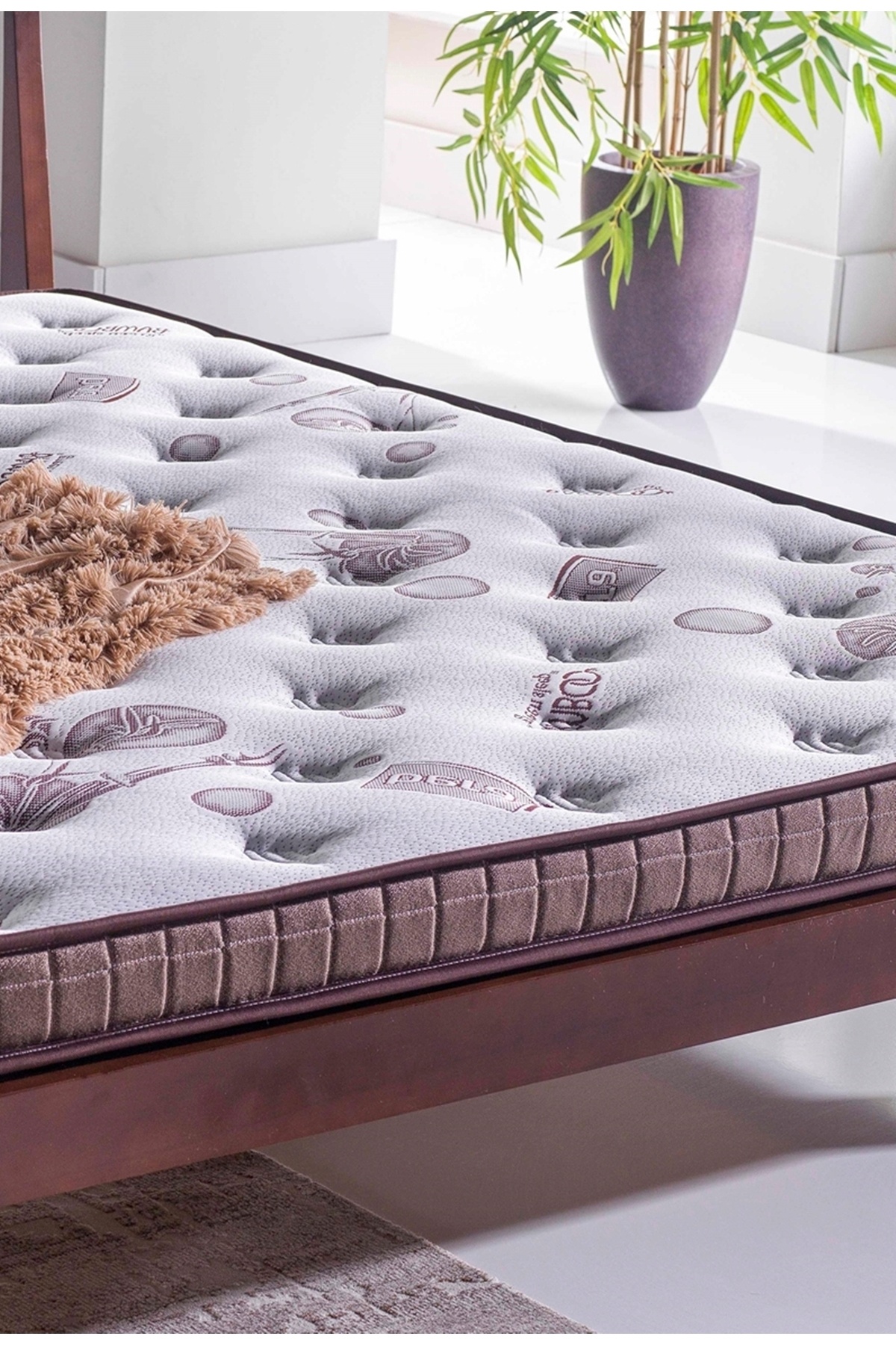 Bera Yatak Bamboo Full Ortopedik Yatak Pedi, Yatak Şiltesi, Topper, Yatak Ped, Yavrulu Yatağı / 8 Cm