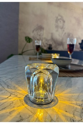 Home Type B - Kristal Cam Dokunuşlu Romantik Masa Lambası