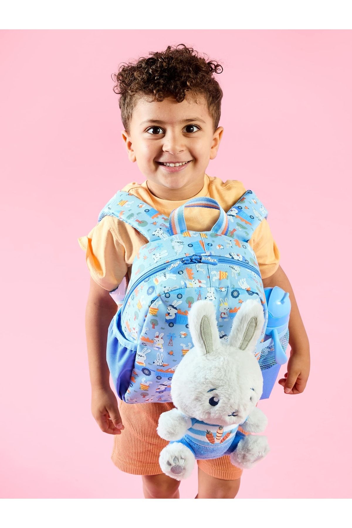 SMIGGLE-Nursery Size Backpack and Water Bottle Set with Removable Plush Toy 6