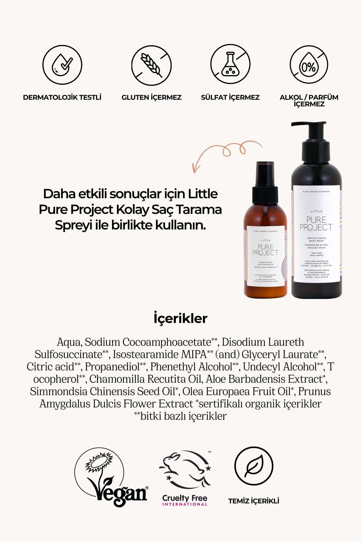 Pure Project Unisex Bebek Saç Ve Vücut Şampuanı fotoğrafı 5 (önizleme)