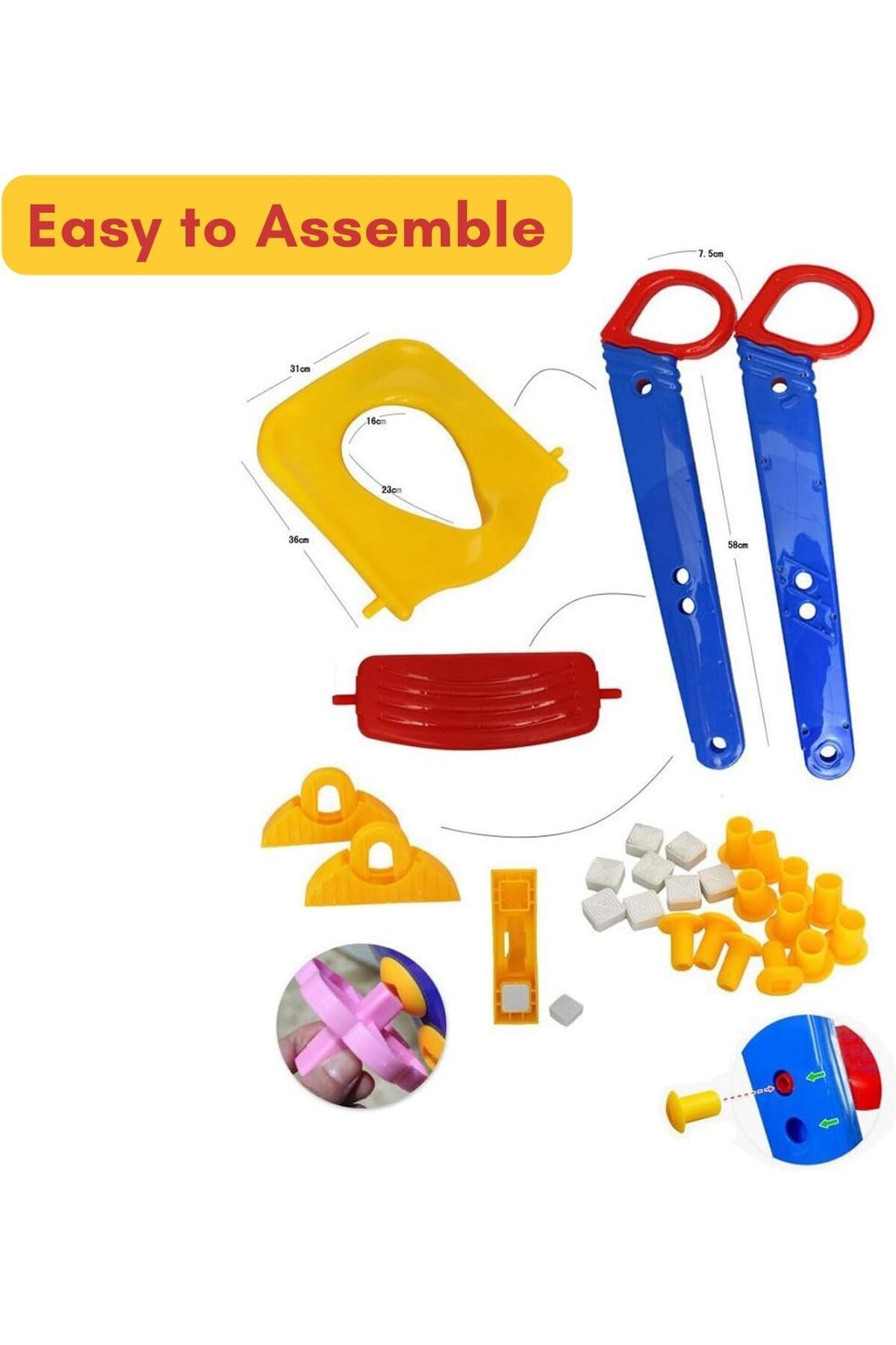 مقعد تدريب على استخدام المرحاض من HEXAR مع سلم متدرج