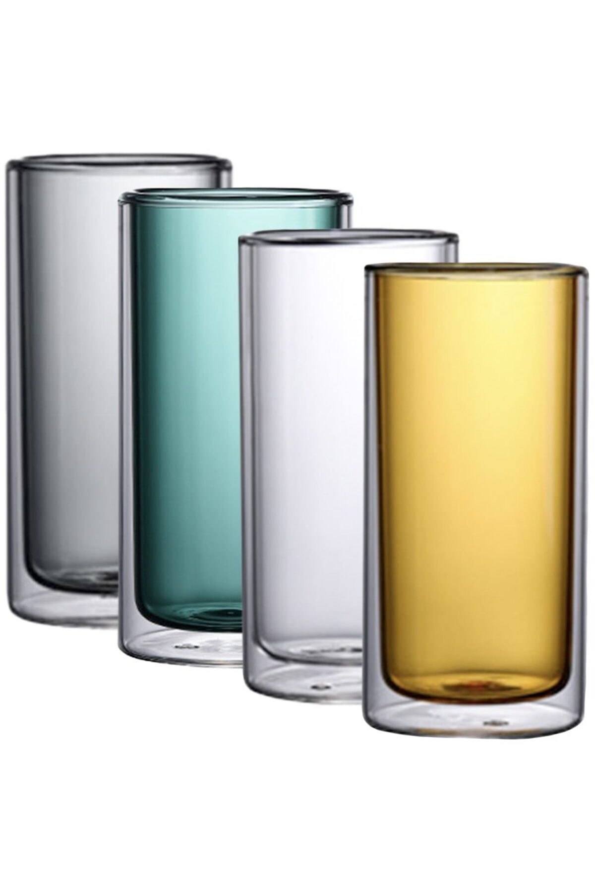 Quasar & Co.-Set of 4 double-walled glasses Quasar & Co.®, heat-resistant glass, 250ml, d 6.5 cm, h 13 cm, multicolor 1