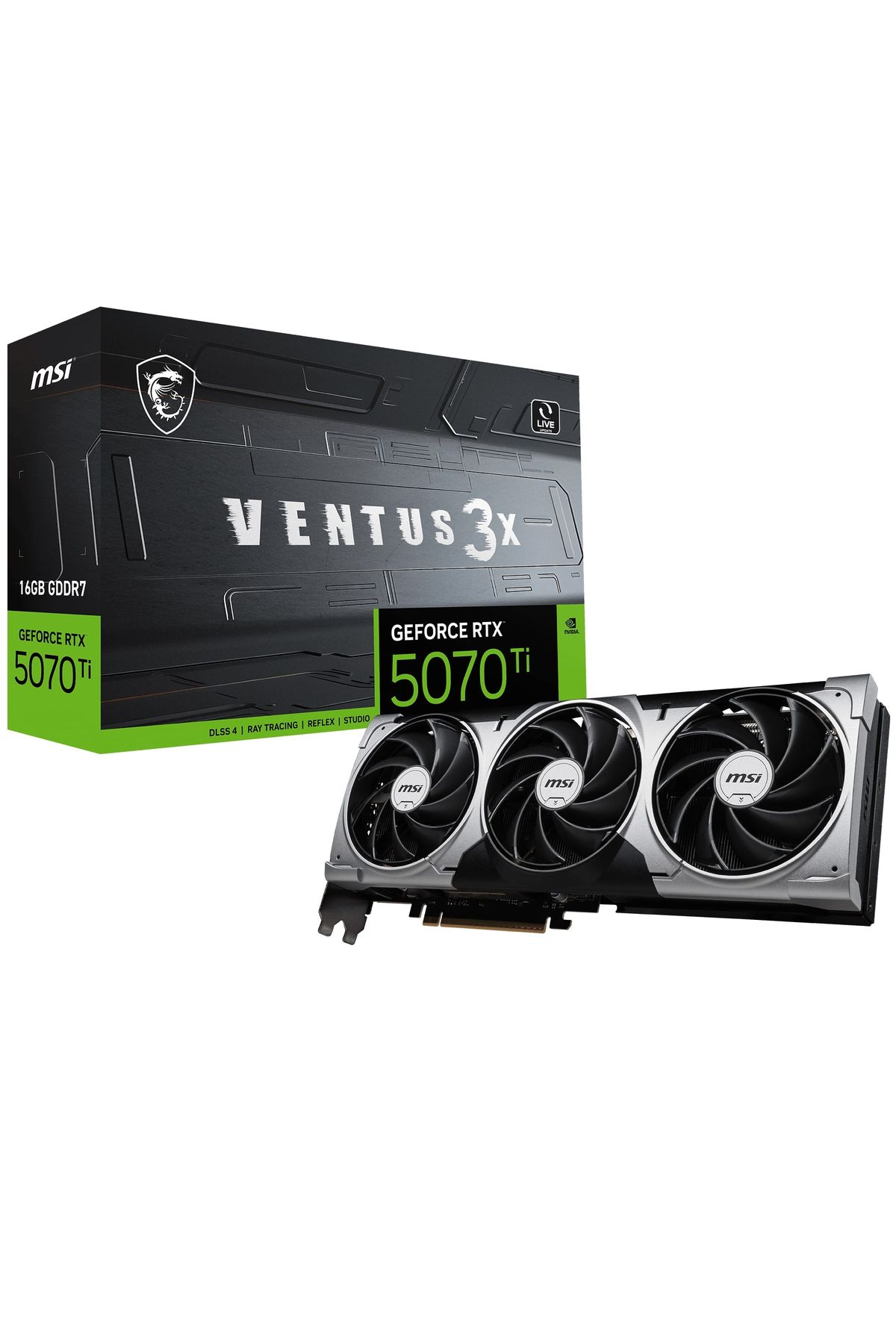 MSI-Geforce Rtx 5070 Ti 16g Ventus 3X Gdrr7 256Bit Dx12 Gaming (Player) Graphics Card 1