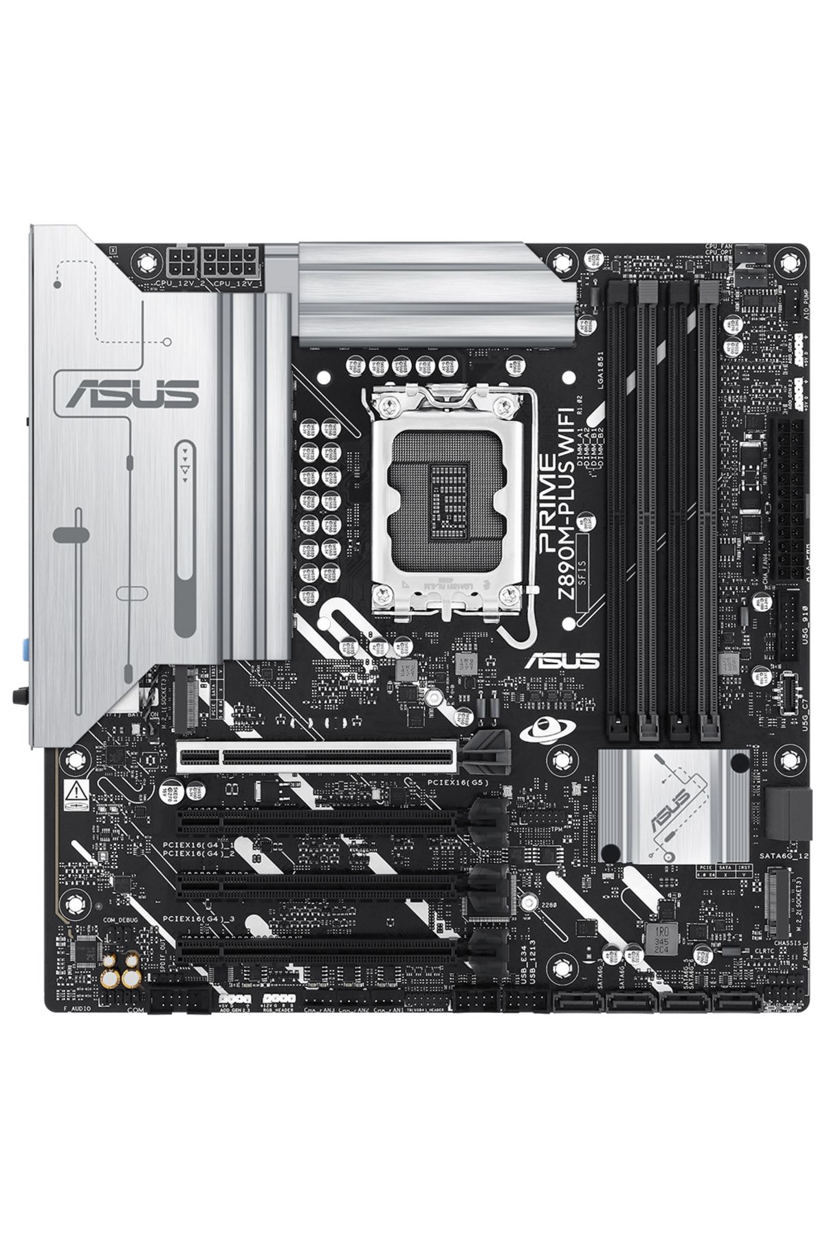 ASUS-PRIME Z890M-PLUS WIFI Intel Z890 LGA1851 DDR5 7600 DP HDMI 3x M2 USB3.2 WiFi 7 mATX 10+1+2+1 1