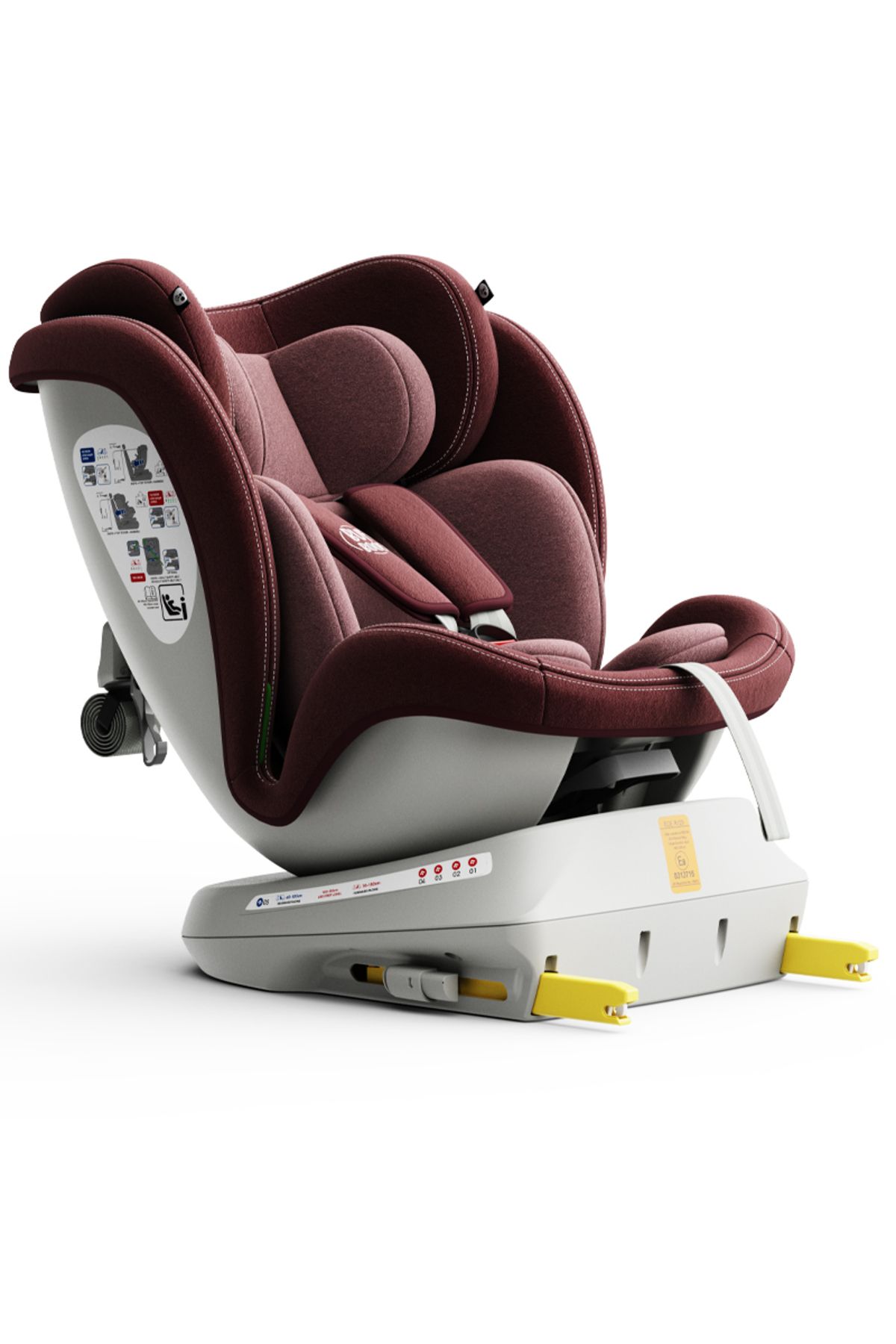 BUF BOOF-Scaun auto TWT Plus iSize Buf Boof Red isofix Rotativ 360 Pozitie Somn Top Tether 40-150 cm 8