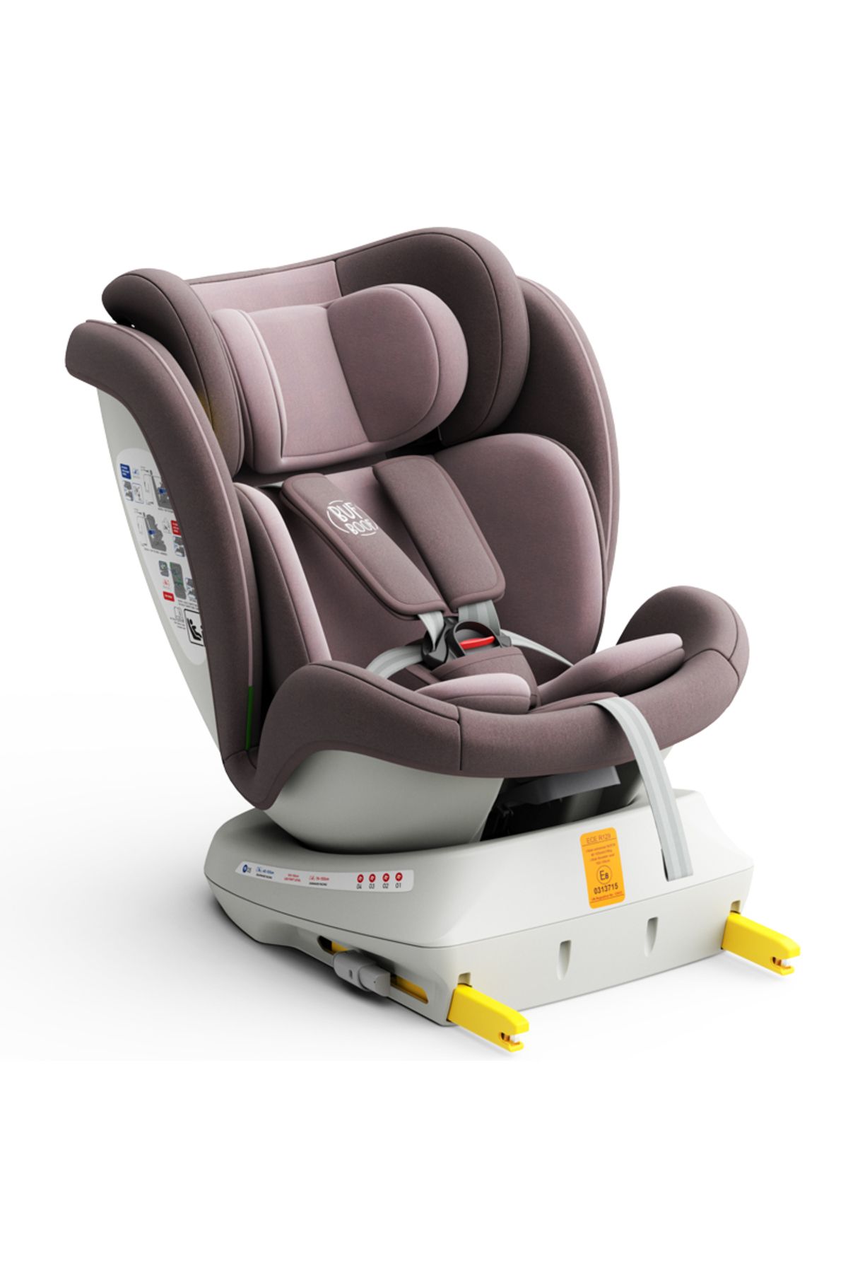BUF BOOF-Scaun auto Tweety Plus iSize Buf Boof LightRed isofix Rotativ 360 Pozitie Somn Top Tether 0-36 kg 5