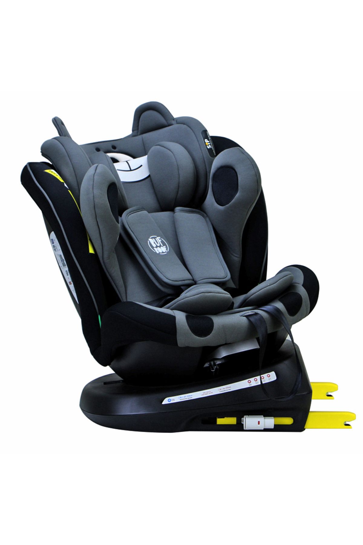 BUF BOOF-Scaun auto TWT Plus iSize Buf Boof UrsBlack isofix Rotativ 360 Pozitie Somn Top Tether 40-150 cm 4