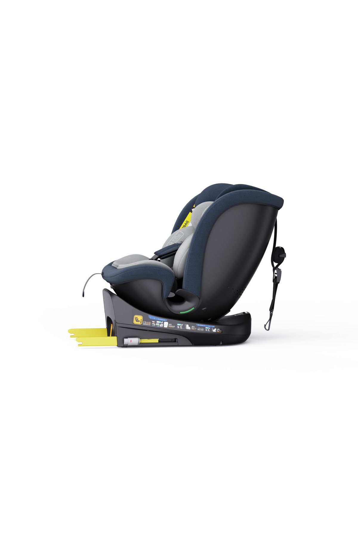BUF BOOF-B-Joy DELUXE BUF BOOF iSIZE Blue Car Seat with Isofix, sleep position 155 degrees, 360 degrees rotating 7