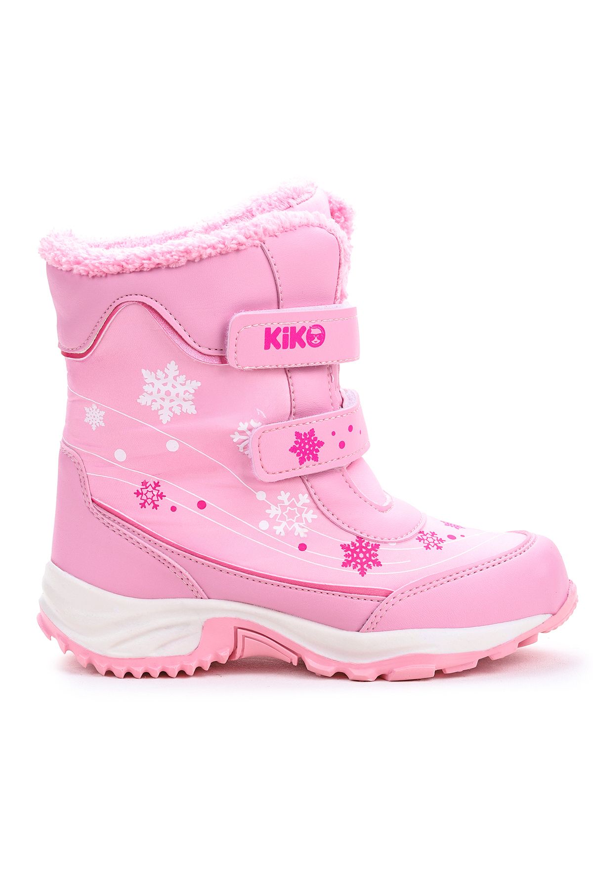 Kiko Kids-Snowflake Velcro Girls Snow Boots Ανθεκτικά στο κρύο νερό 4