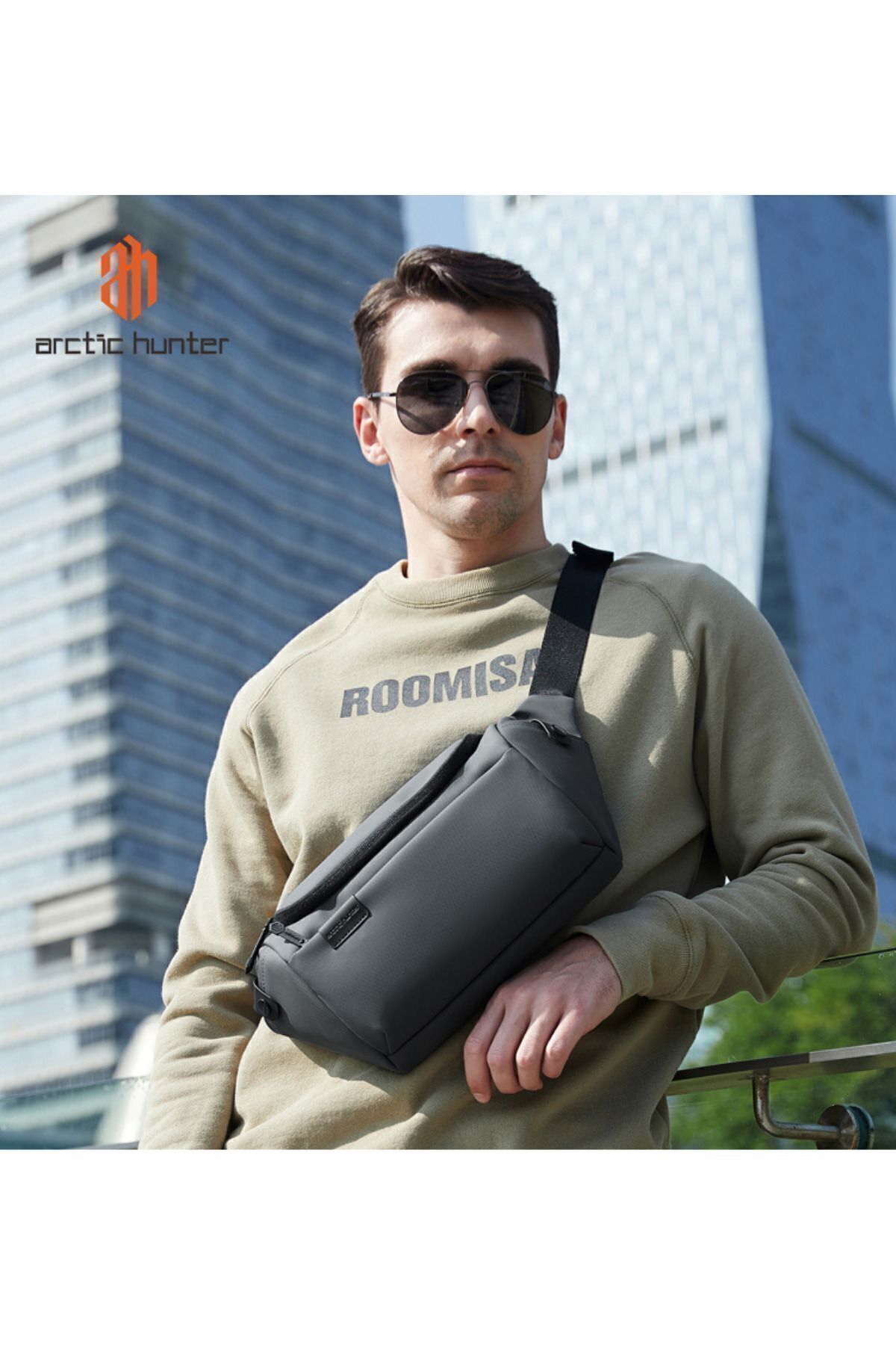 Arctic Hunter  Çift Gözlü, Iç Organizerli Bel Çantası Y00565