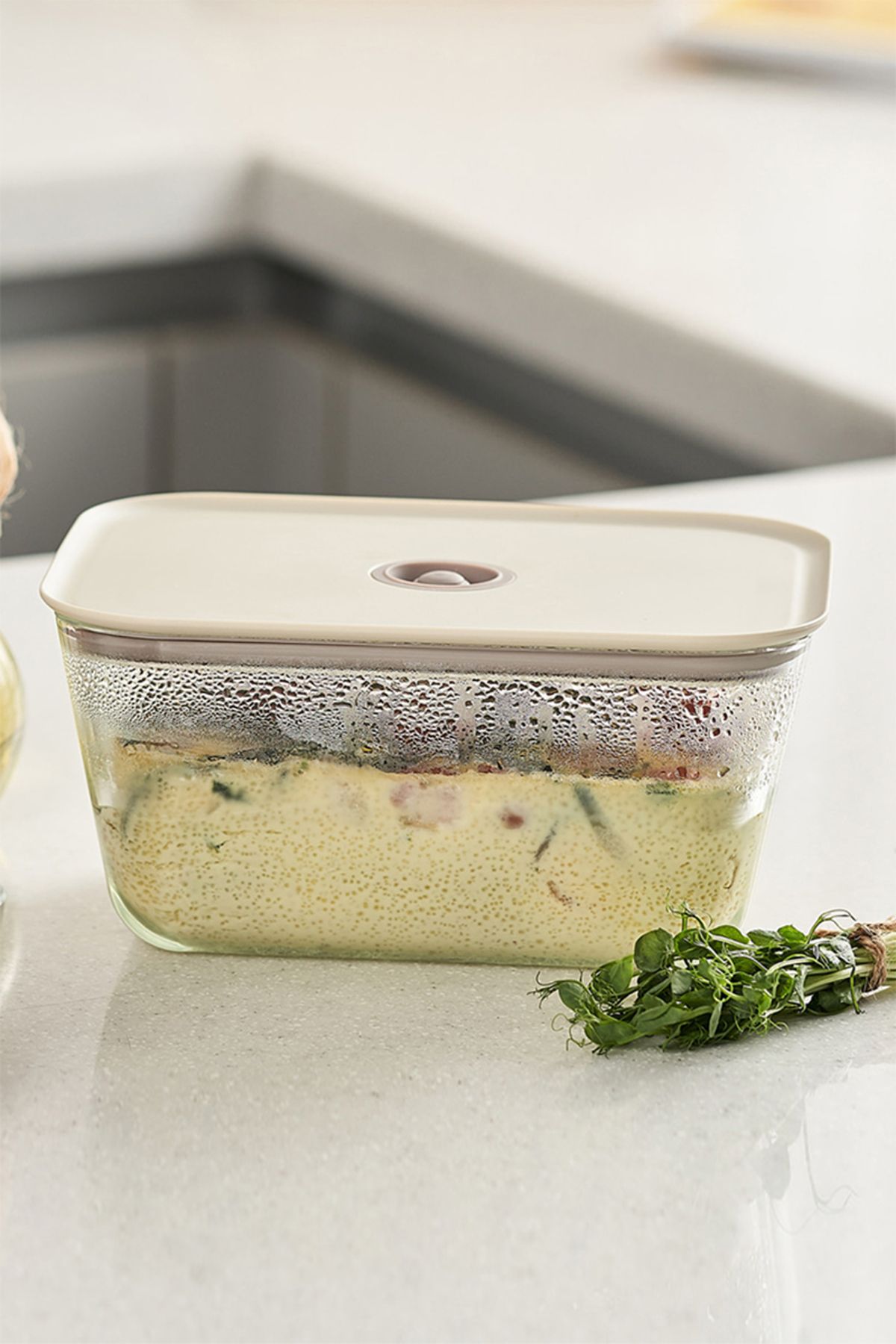 NEOFLAM-Beige Fika Clığı 2600ml Rectangular Storage Container 1