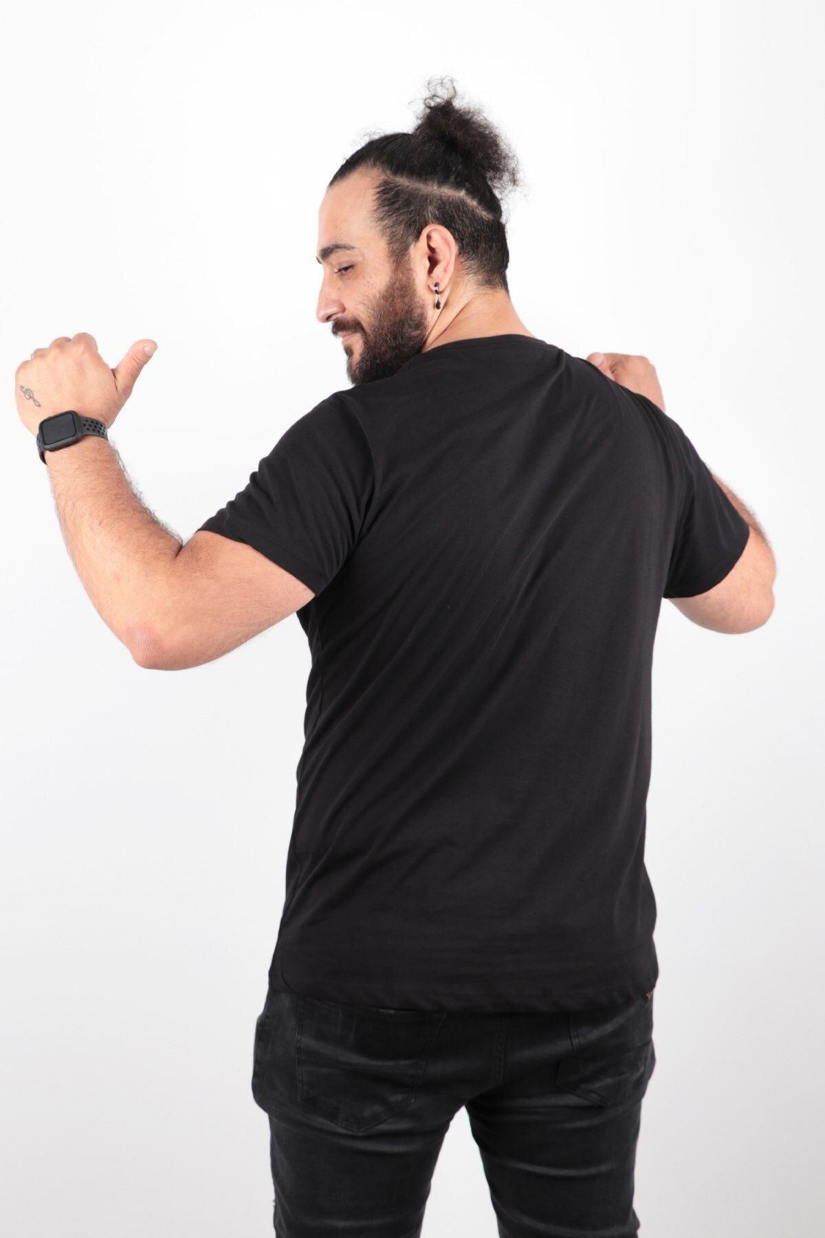 Rich-Μπλουζάκι Plus Size Basic 100% βαμβακερό μπλουζάκι 3