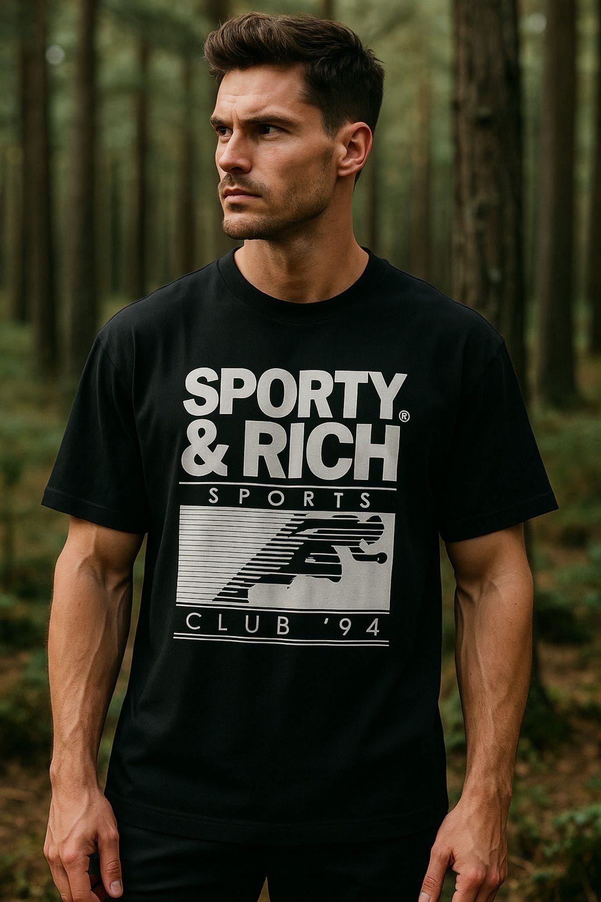 Rich-Ανδρικό μπλουζάκι Basic Oversize Άνετη εφαρμογή 100% βαμβακερό μπλουζάκι με κοντό μανίκι 4