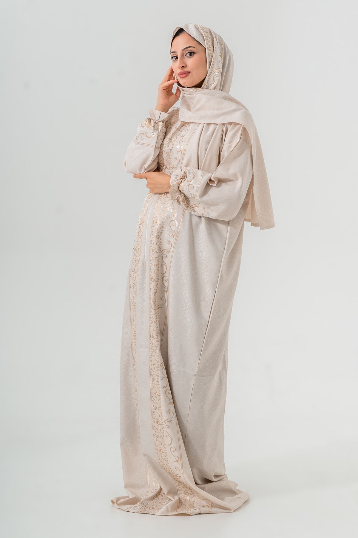 tulteks  Namaz Elbisesi Tek Parça Lüks Fermuarlı Kolay Giyilebilir - Görsel 2