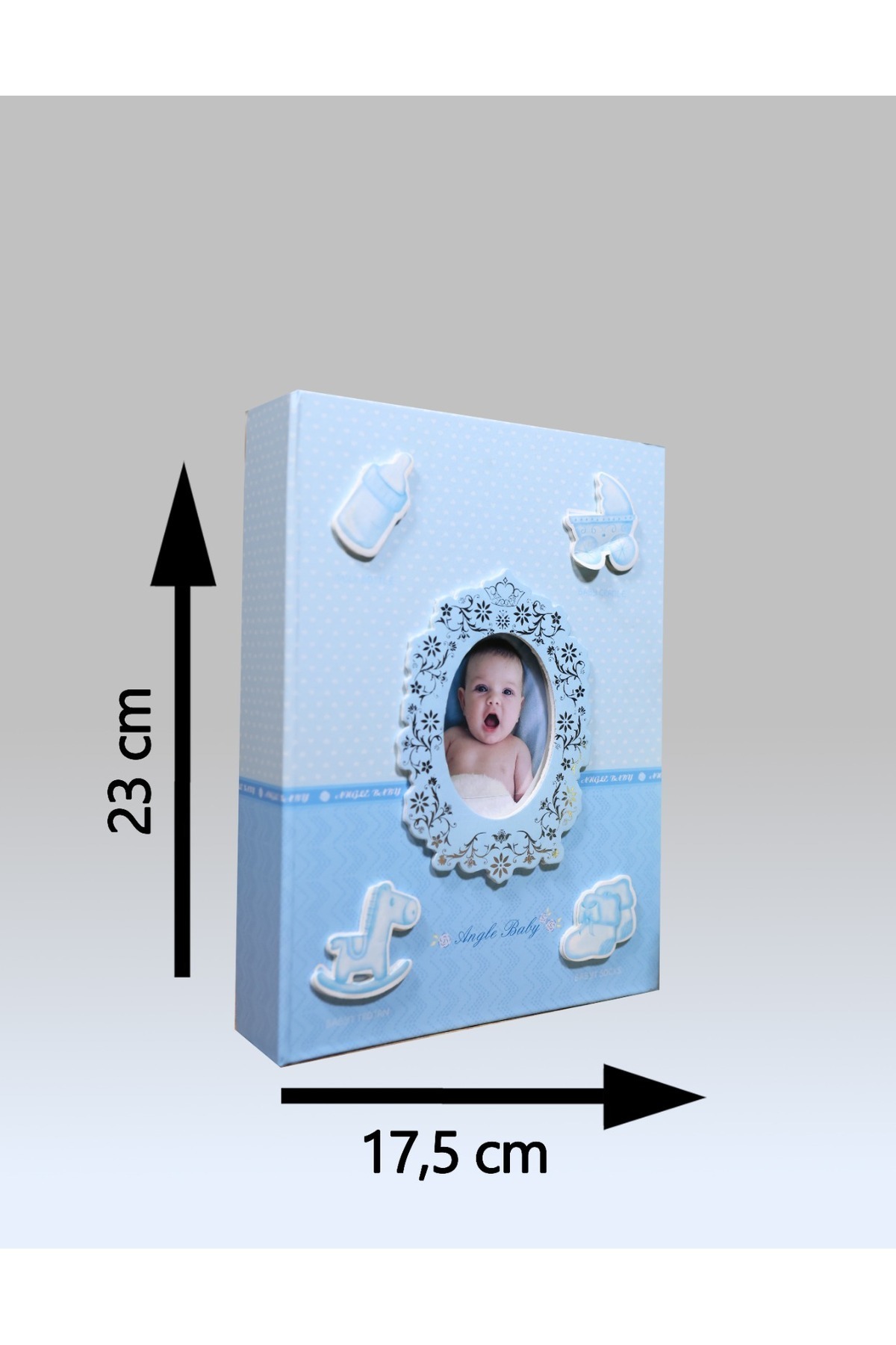 NRCN 10x15cm 200’lük Pencereli Bebek Fotoğraf Albümü Mavi fotoğrafı 5 (önizleme)