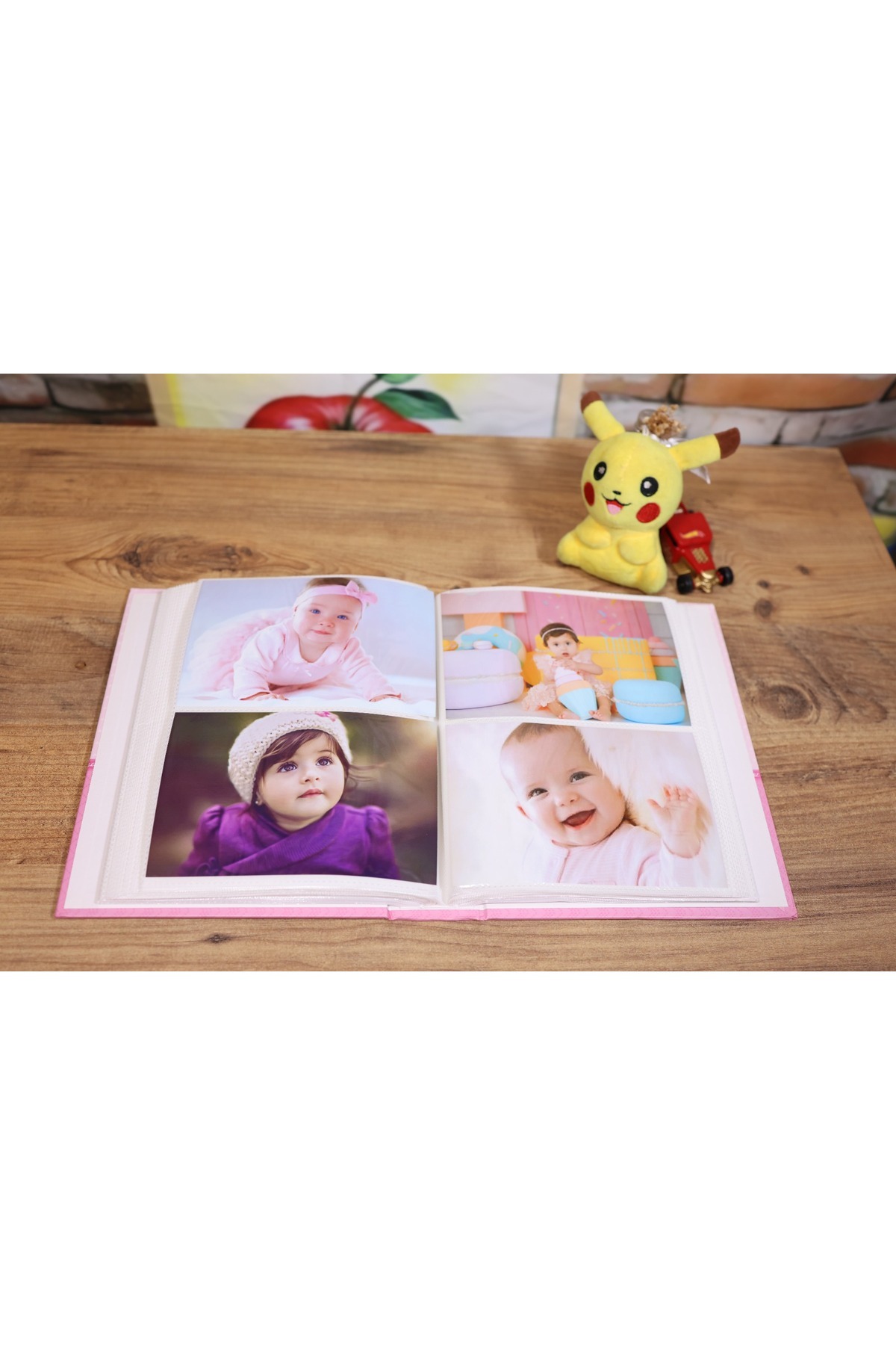 NRCN 10x15cm 200’lük Pencereli Bebek Fotoğraf Albümü Pembe fotoğrafı 3 (önizleme)