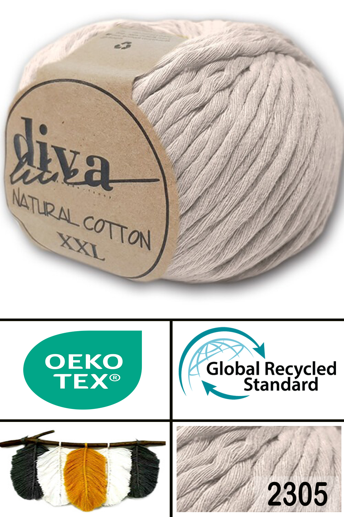 Diva Natural Cotton Xxl 2305 Beige