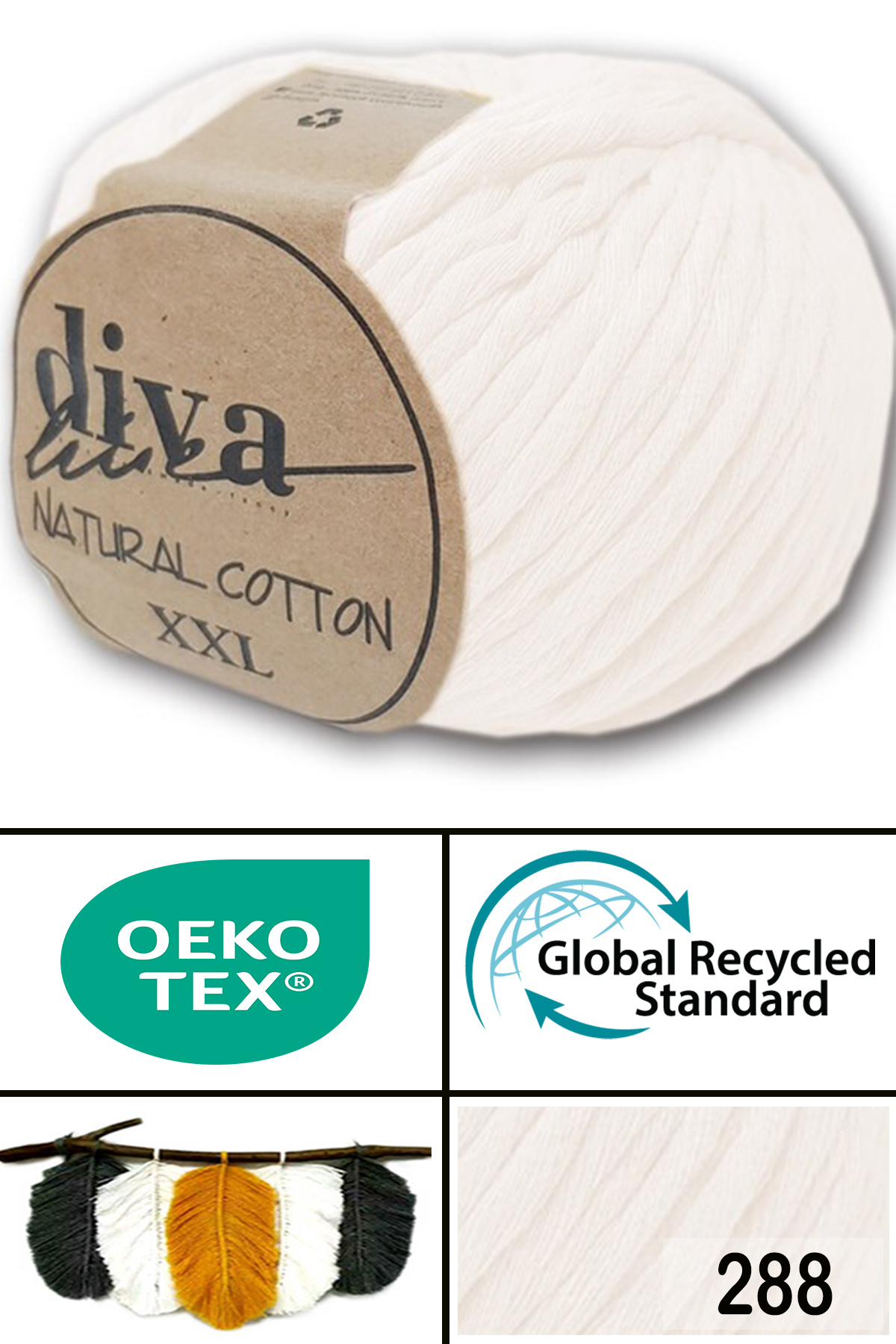 Diva Natural Cotton Xxl 288 Ecru