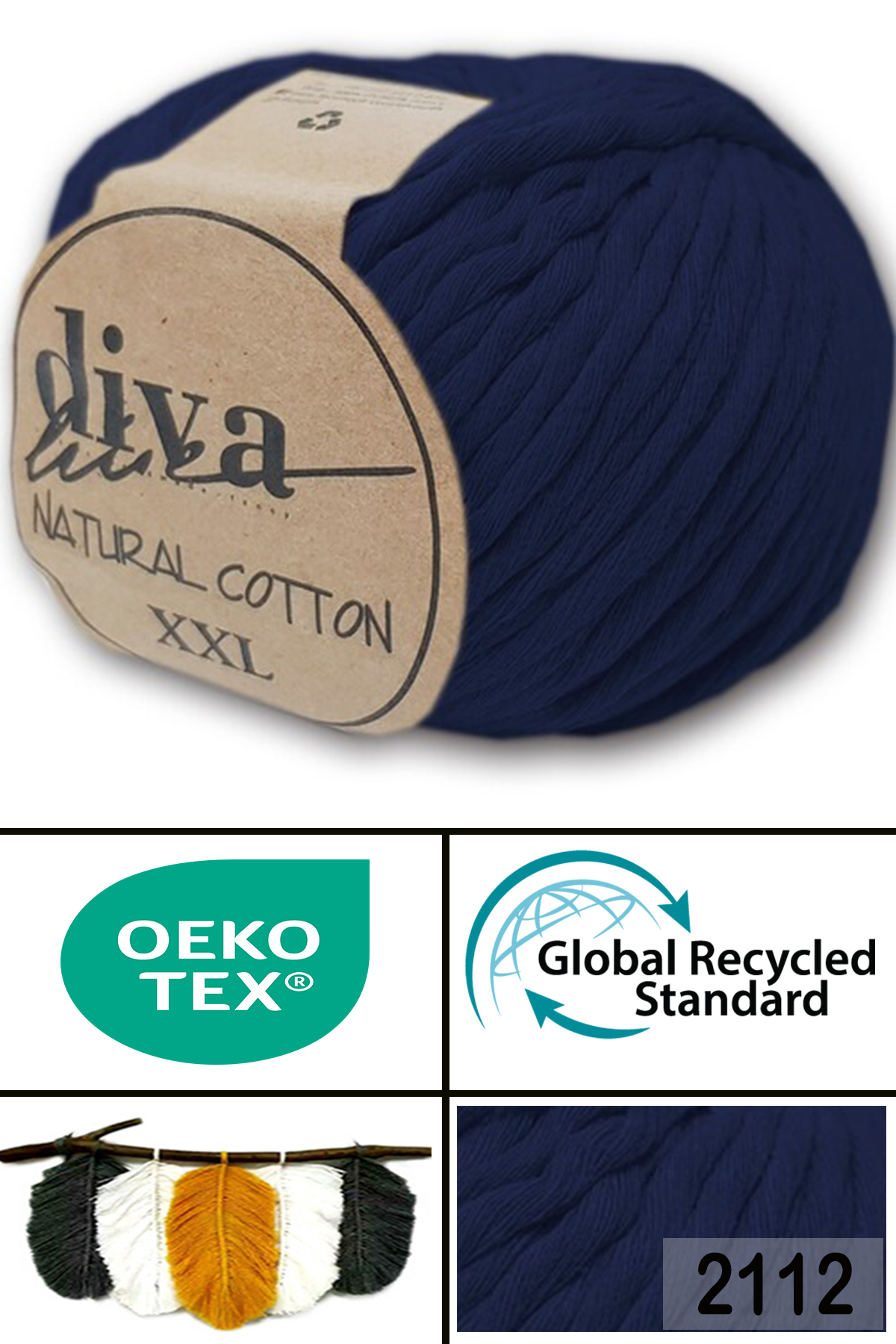 Diva Natural Cotton Xxl 2112 Navy