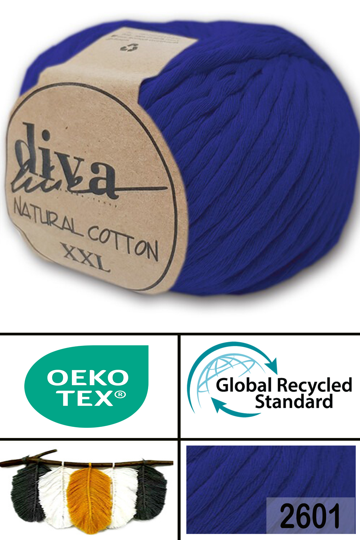Diva Natural Cotton Xxl 2601 Saxe Blue