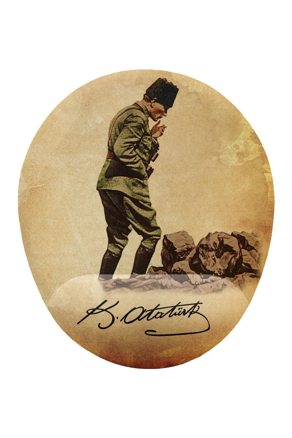 Atatürk Kocatepe Design Wrist Supported Anti-Slip Wrinkle Unbreakable Mouse Pad