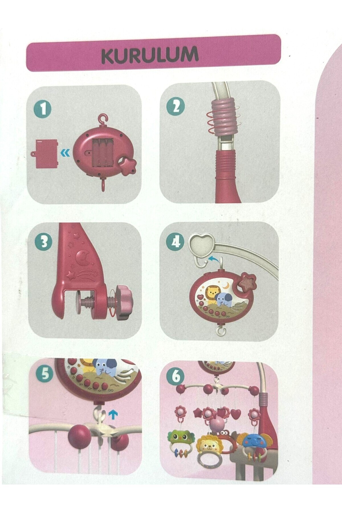 YILDIRIM OYUNCAK Pilli Işıklı Müzikli Projektörlü Kumandalı Sabitlemeli Dönence Çıngıraklı Dişlikli Bebek 54 cm fotoğrafı 4 (önizleme)