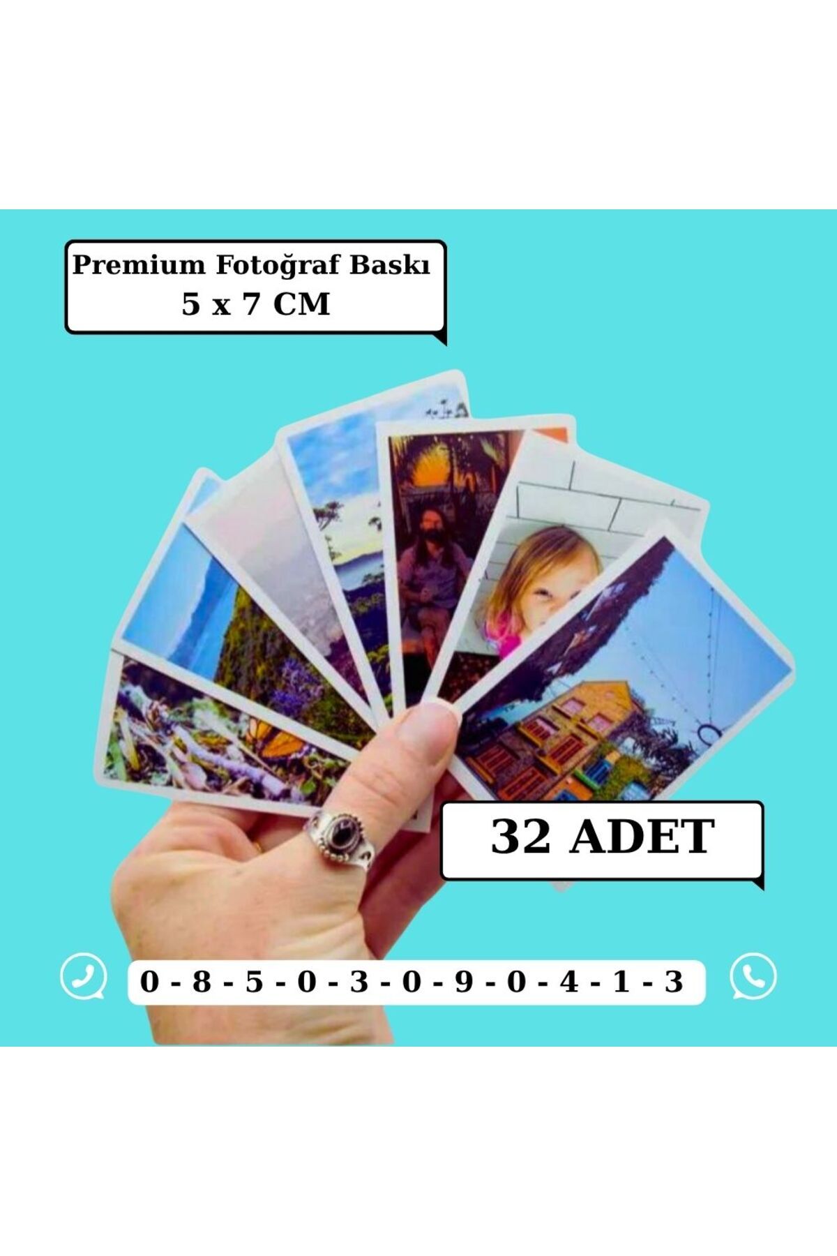 Mementoboxes Kişisel Premium Fotoğraf Baskısı (5x7 cm)  32 Adet