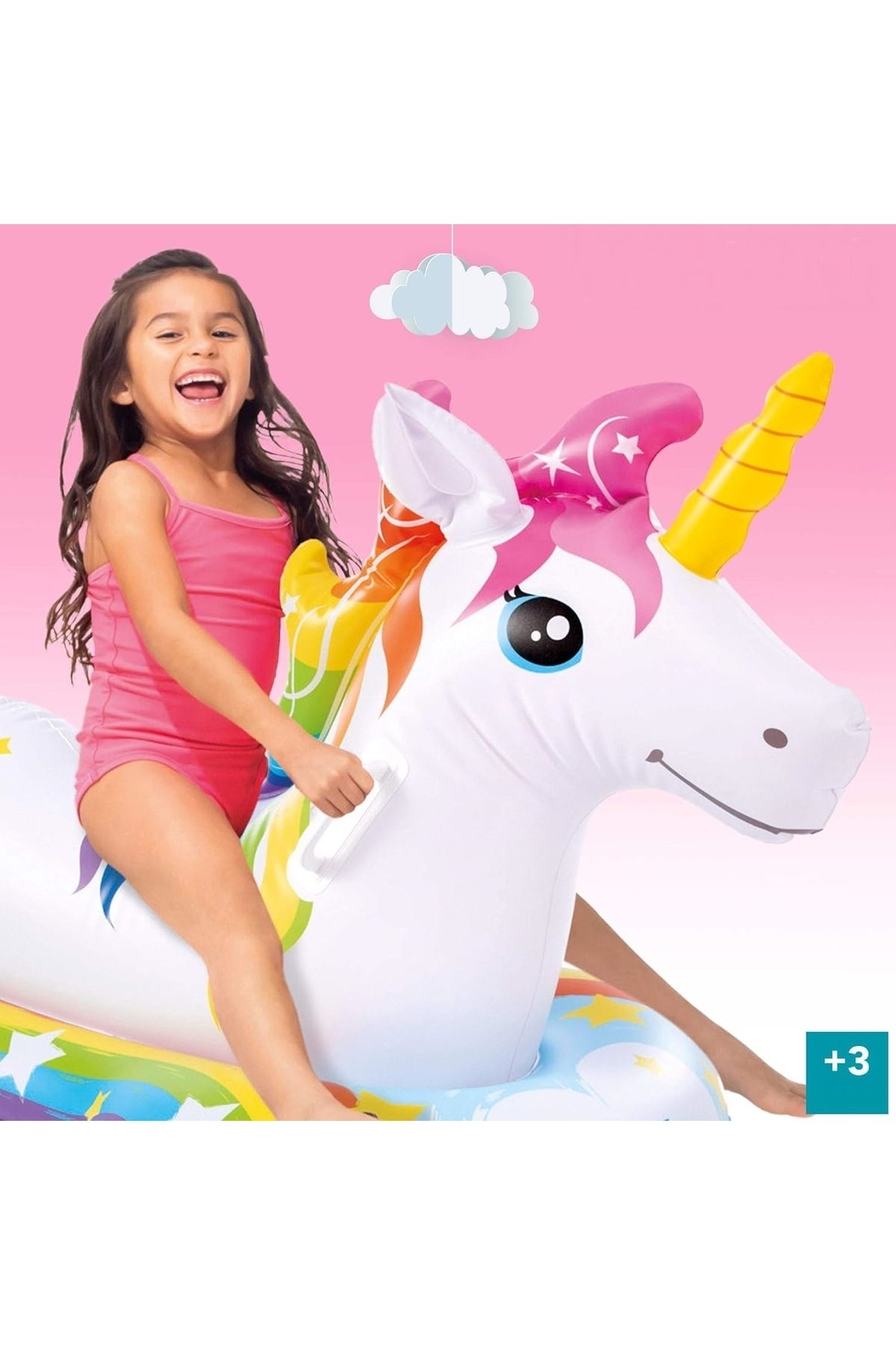 Intex-Inflatable Riding Boat with Unicorn Grip - Child 163X86 cm Unicorn Rider 7