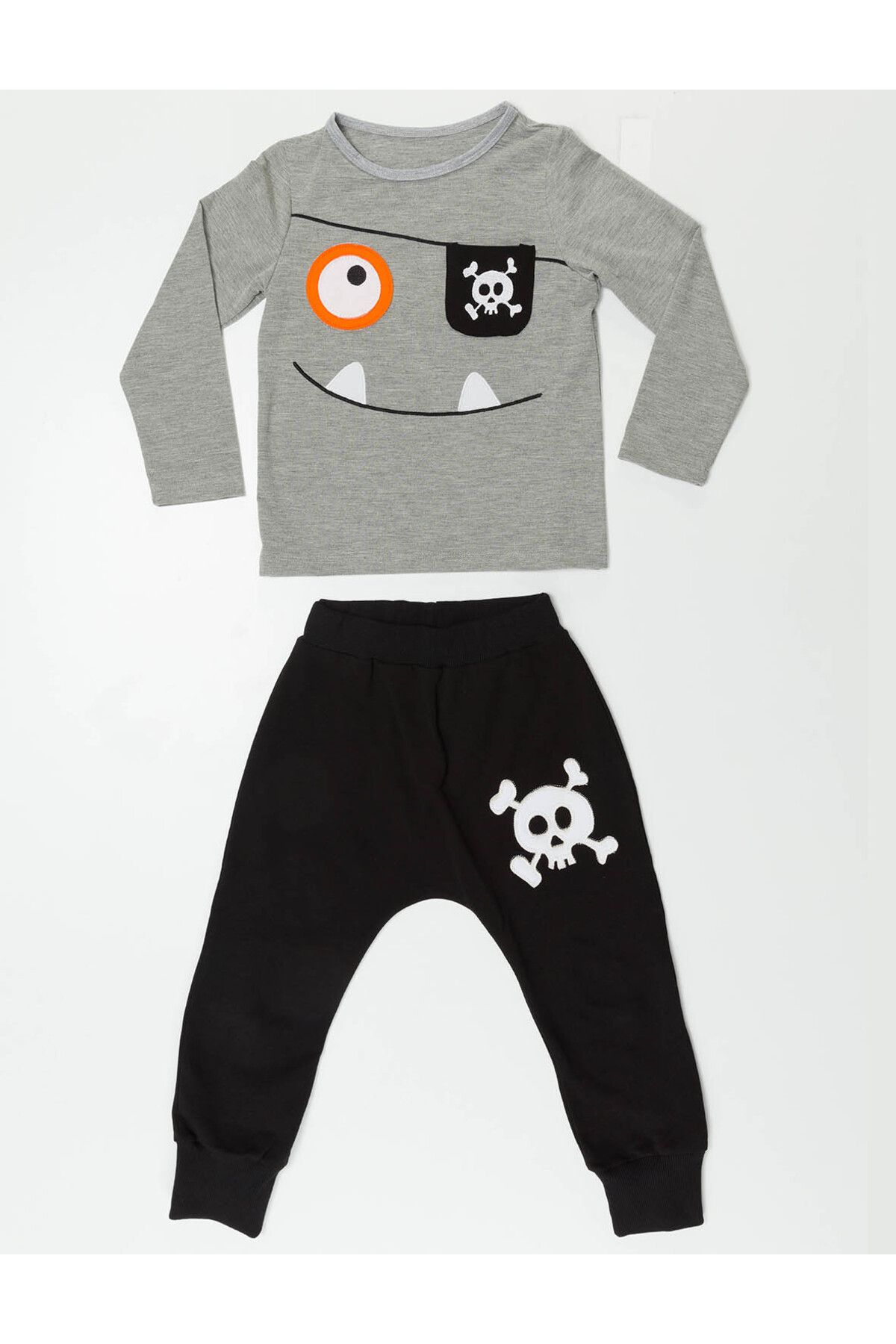 Denokids-Bequemes Set aus T-Shirt und Hose „Happy Pirate“ für Jungen 3