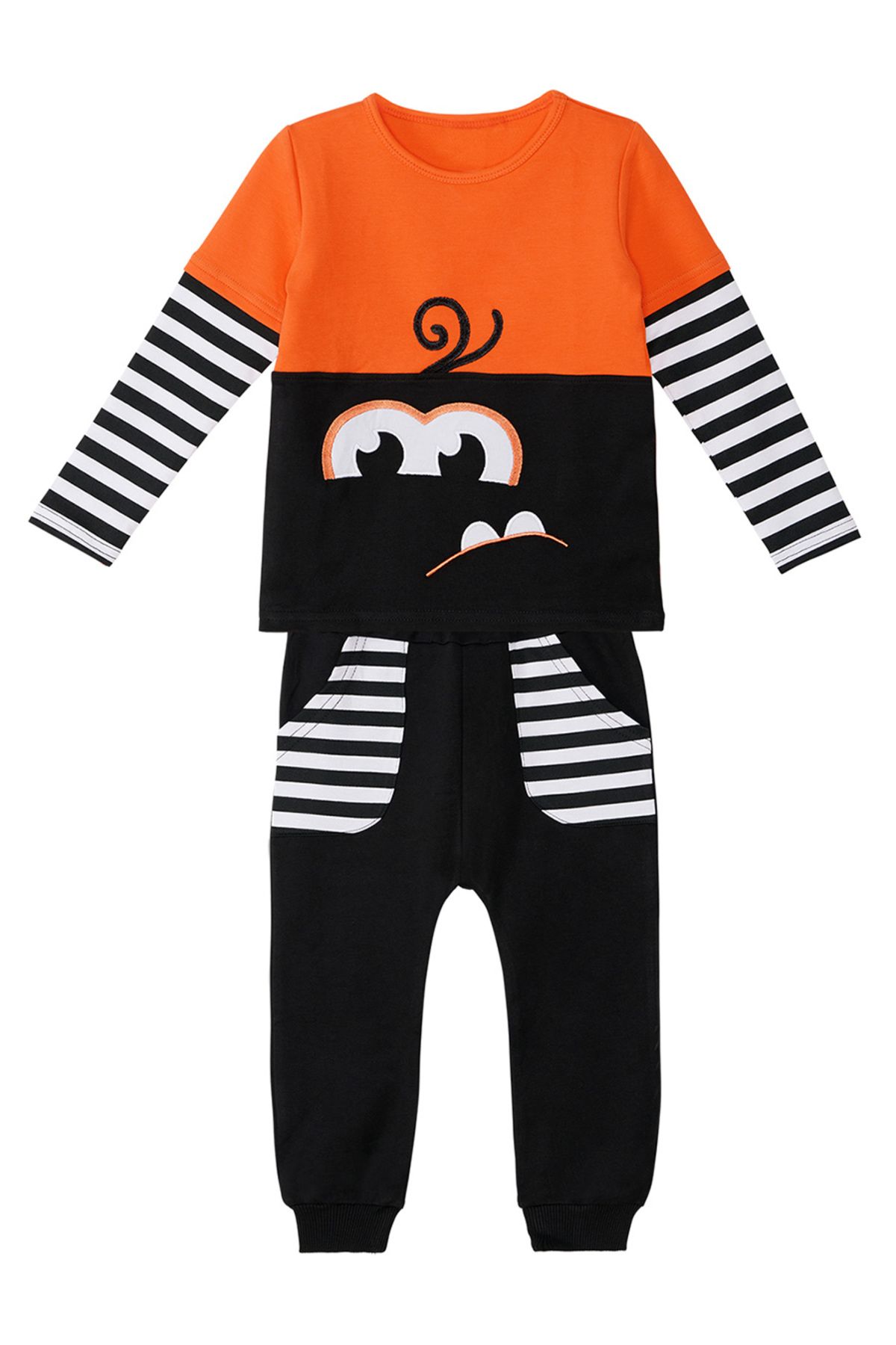 Denokids-Σετ φόρμας για αγόρι τσαντάκι ριγέ 3