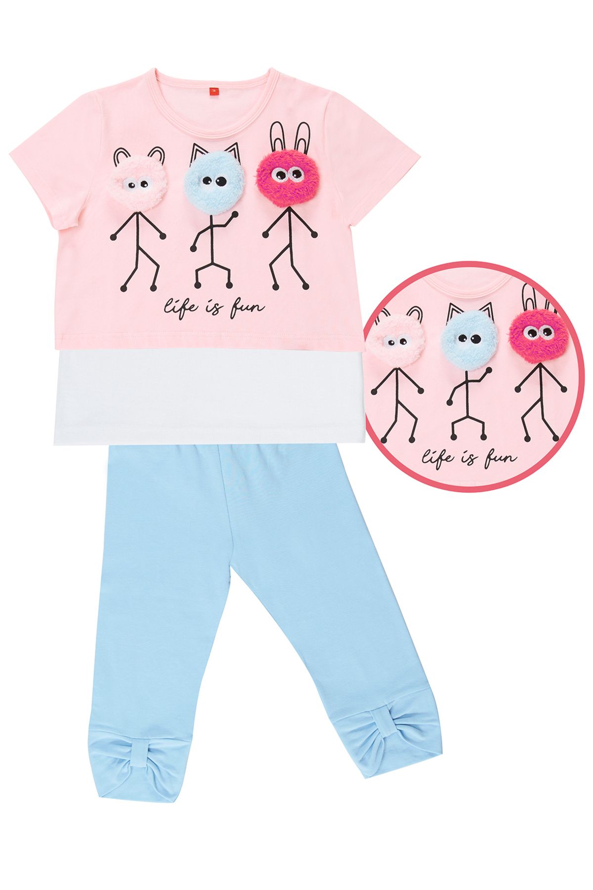 Denokids-Life Is Fun Girl's T-shirt Tights Set 3