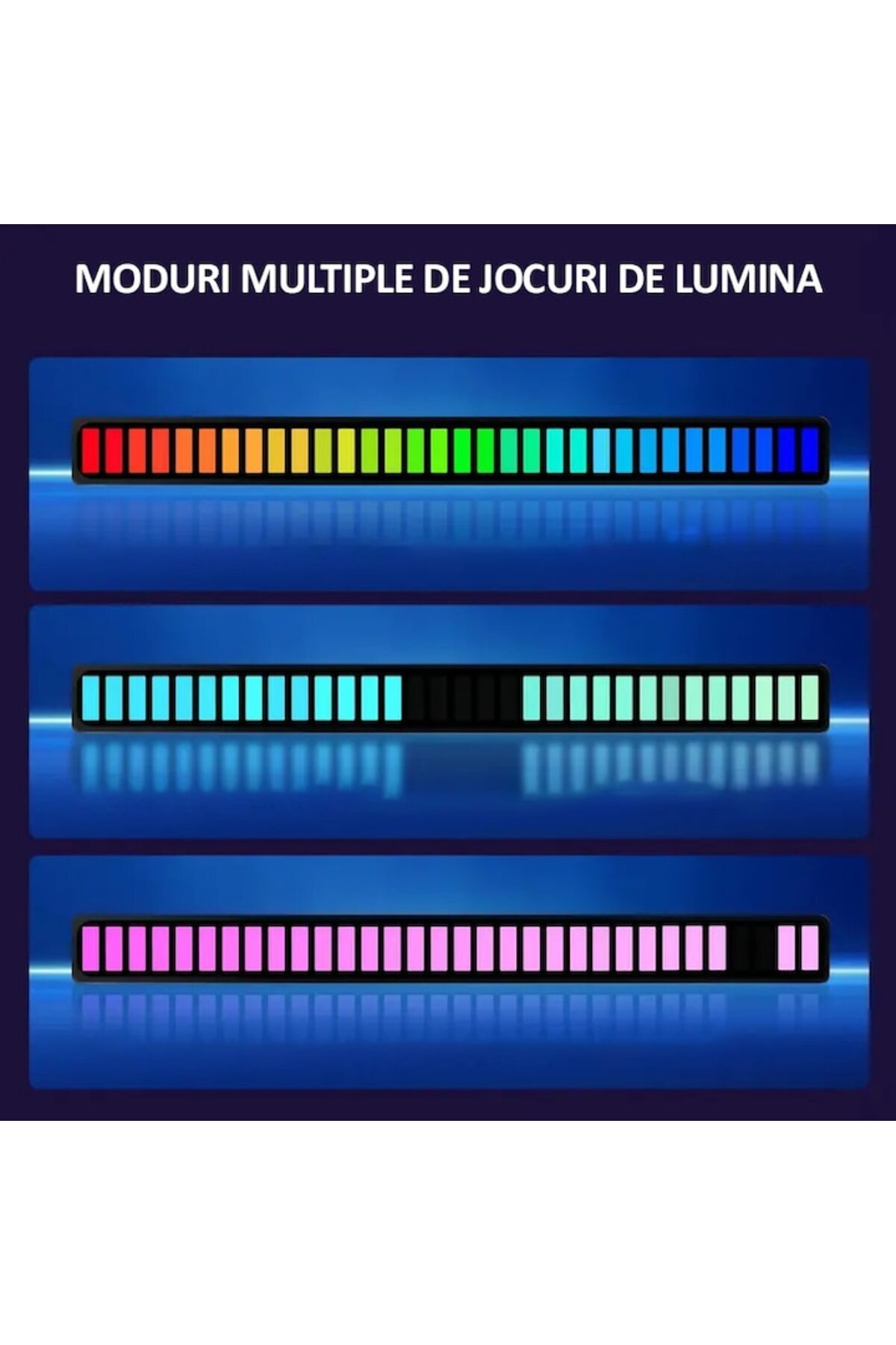 NEXTLY-Bara Cu Leduri Rgb, , Sincronizare Muzicala, Lumini De Ritm, Senzor Sunet, 32 Leduri 2