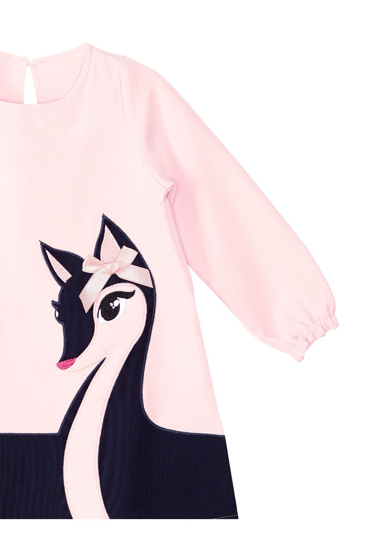 Denokids-Rochie Roz Fata Tesuta - Elegant Gazelle 5