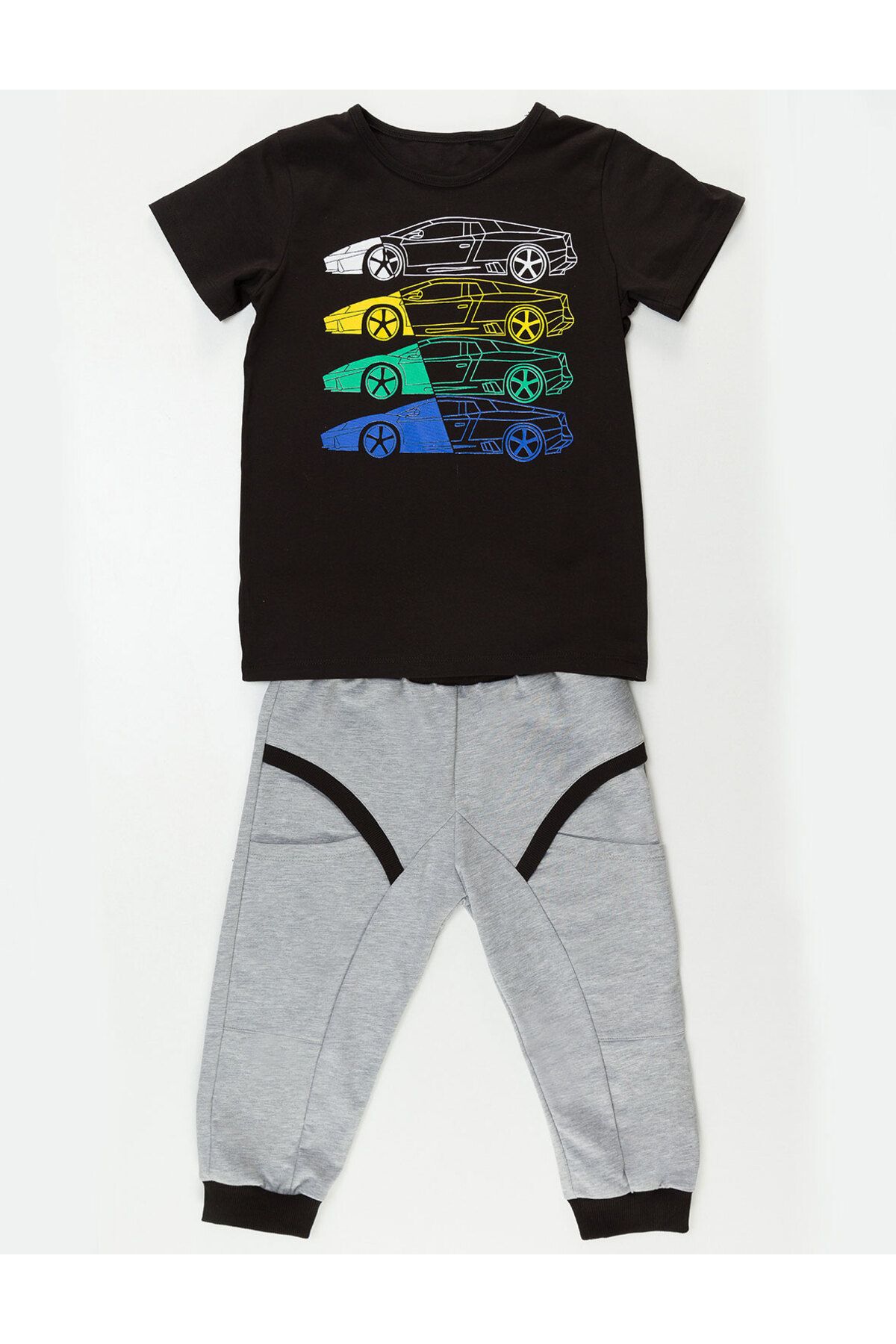 MSHB&G-4 Cars Boy's T-shirt Capri Shorts Set 3
