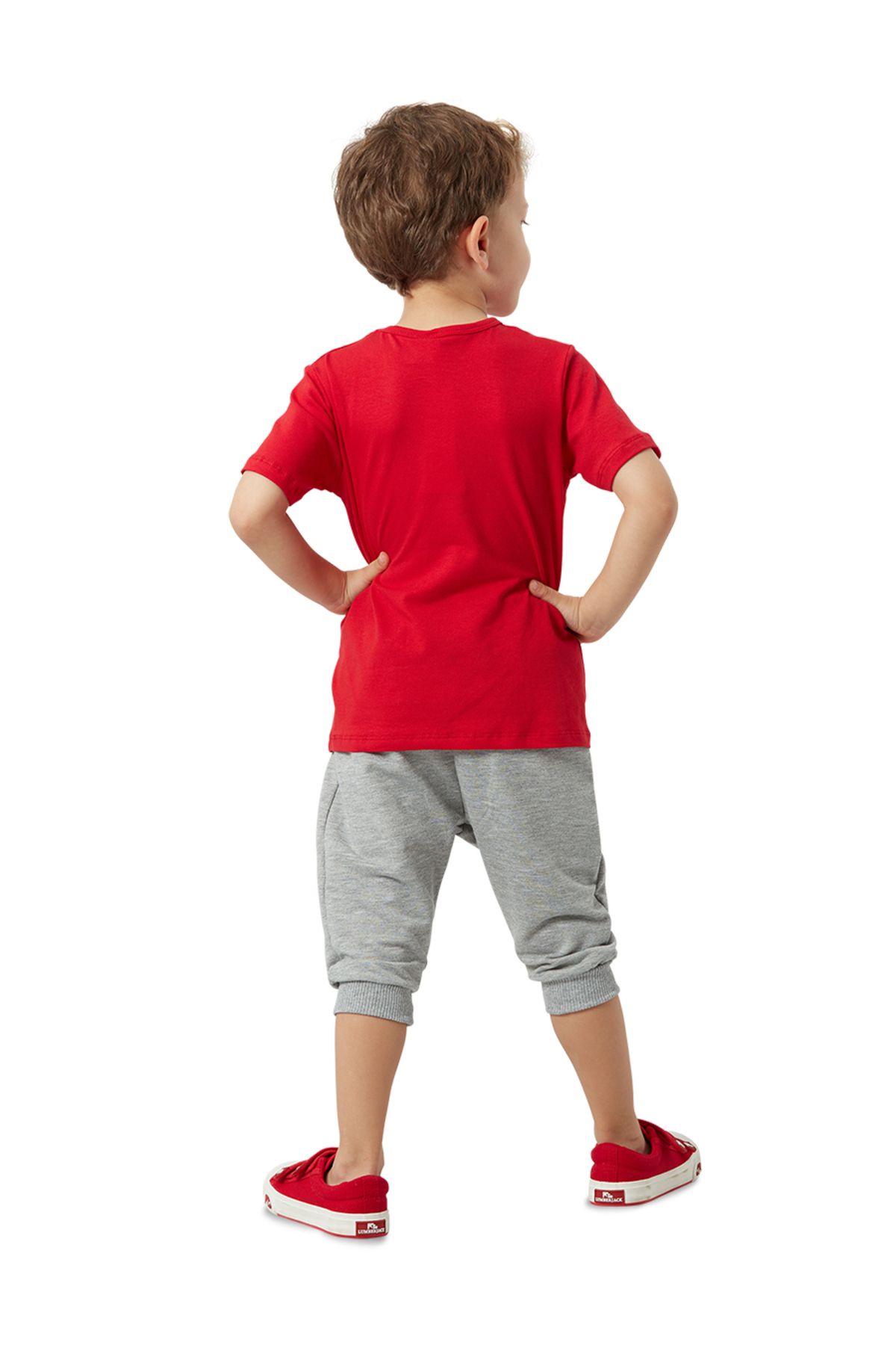 Denokids-Lachen Jungen Sommer T-shirt Capri Shorts Anzug 2