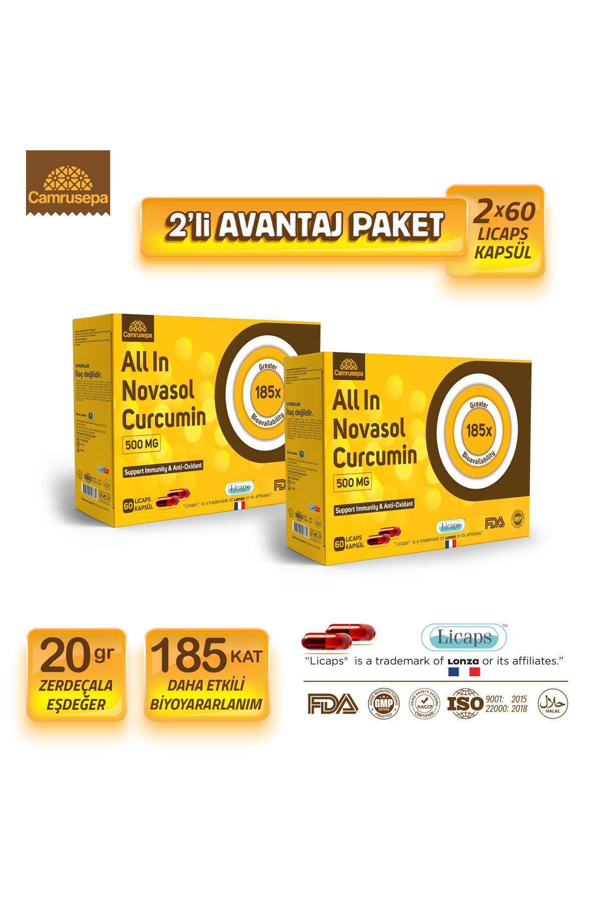 Camrusepa-All in Novasol Curcumin |   Advantageous Pack of 2 1